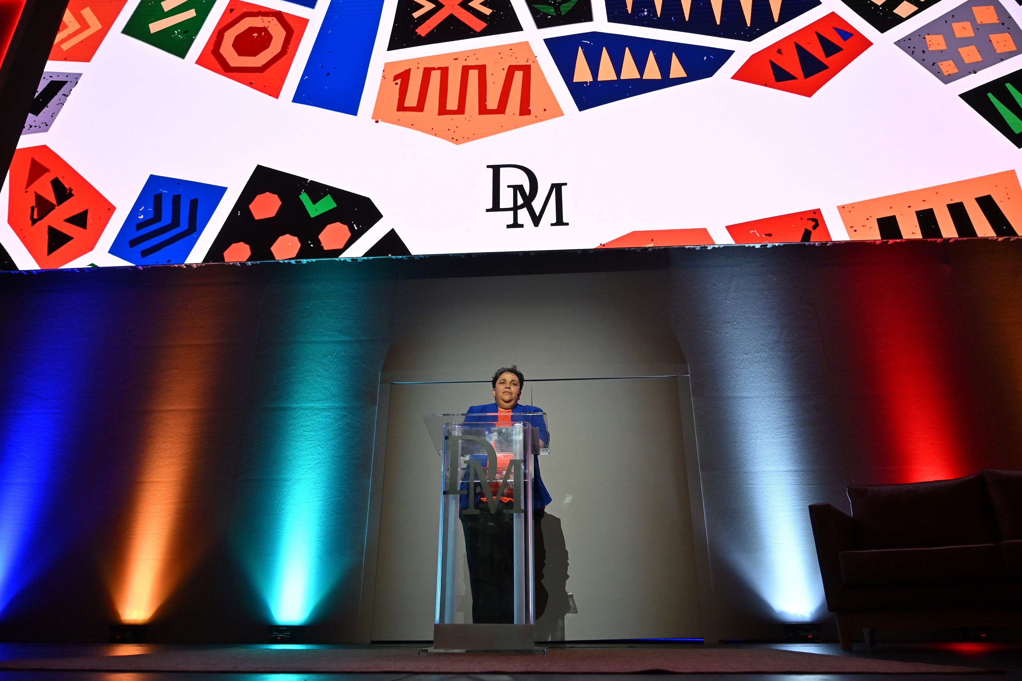 Jillian Green, editor-in-chief of Daily Maverick, gives the opening address at The Gathering 2026
