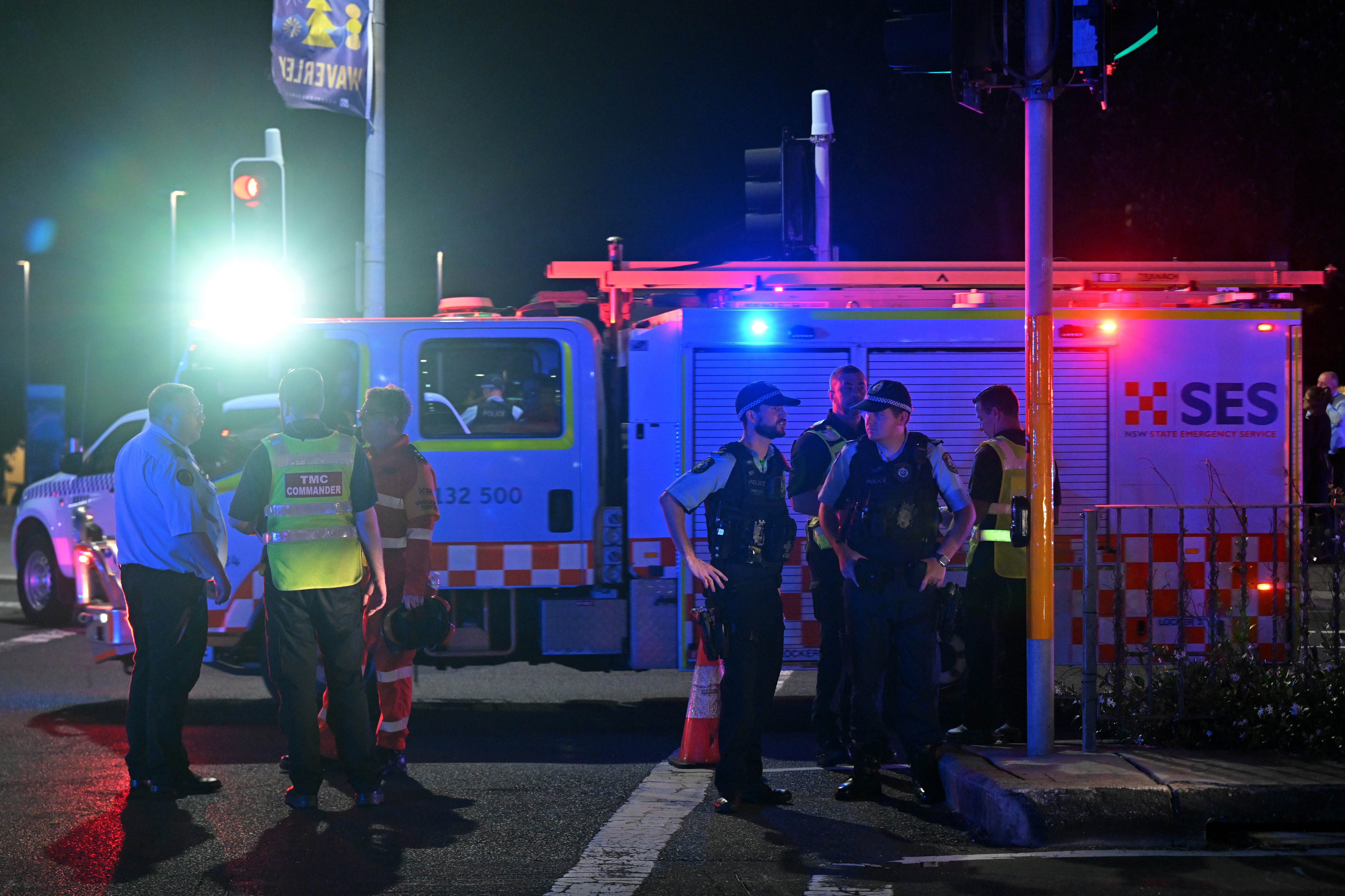 Police work near the scene following the shooting at Bondi Beach in Sydney, New South Wales, on 14 December 2025. (Photo:  EPA / Mick Tsikas)