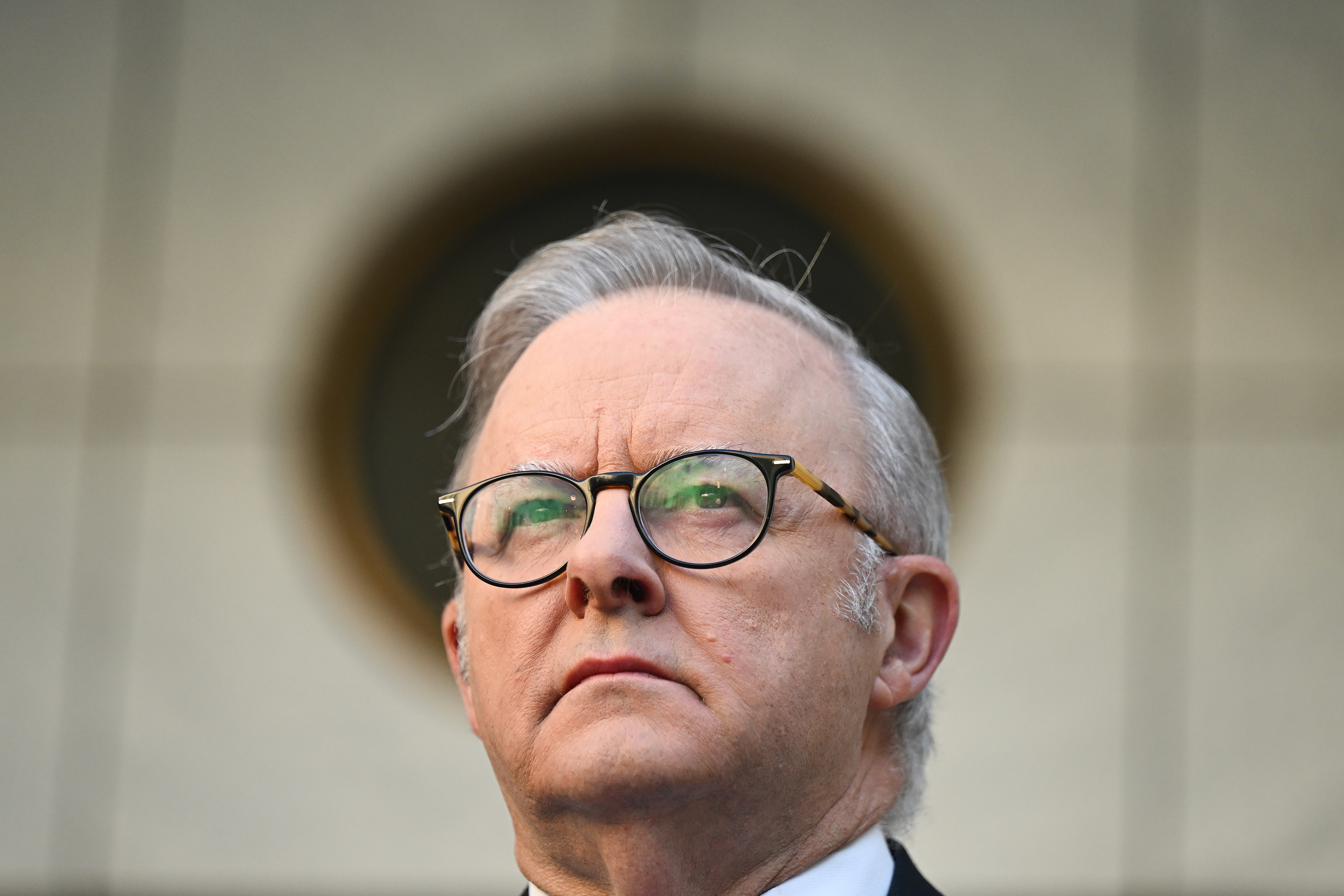Australian Prime Minister Anthony Albanese speaks to the media during a press conference at Parliament House in Canberra, Australia, 13 January 2026.  EPA/LUKAS COCH AUSTRALIA AND NEW ZEALAND OUT