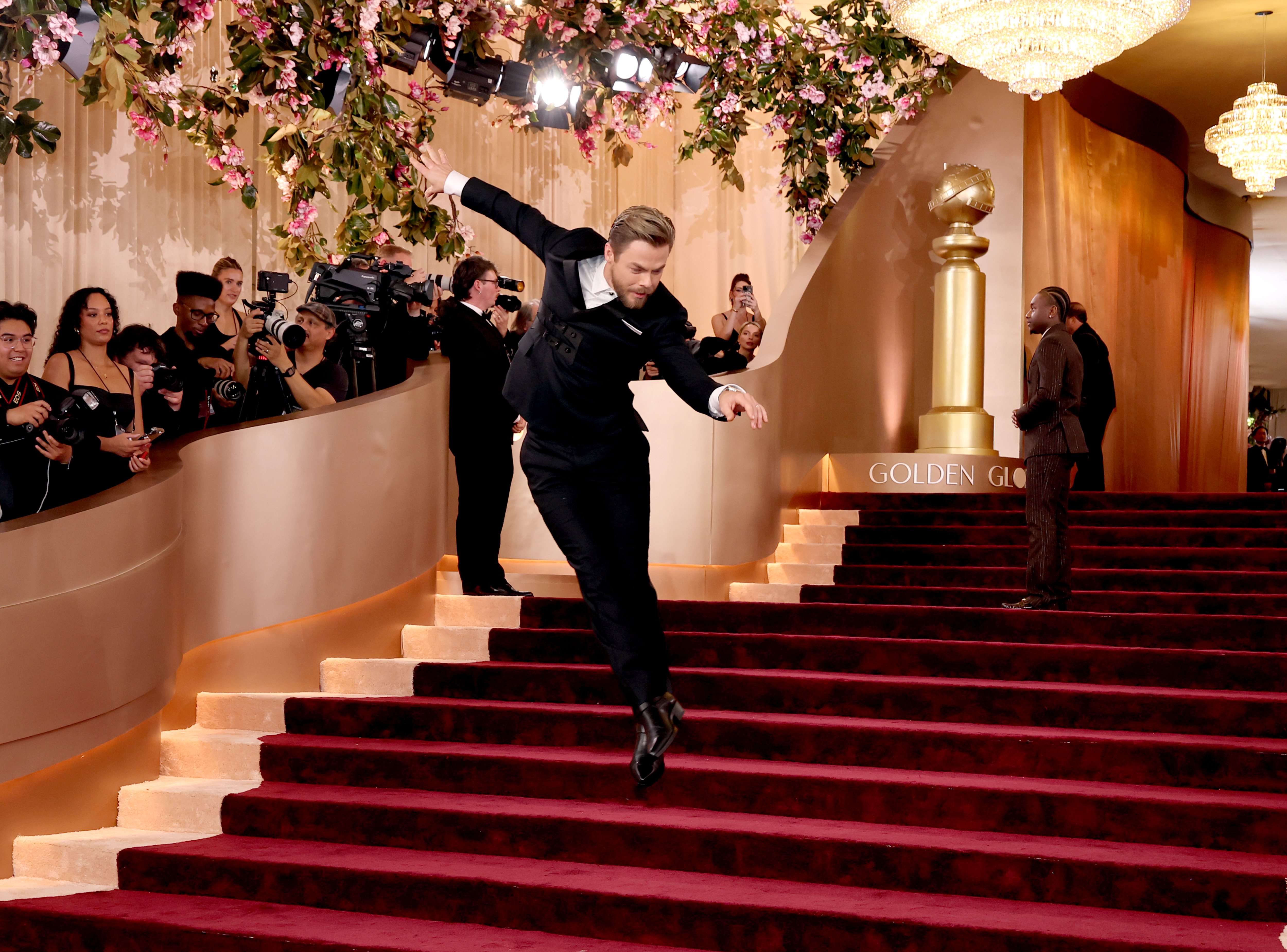 Derek Hough attends the 83rd Annual Golden Globe Awards at The Beverly Hilton on January 11, 2026 in Beverly Hills, California. (Photo: Amy Sussman/Getty Images)