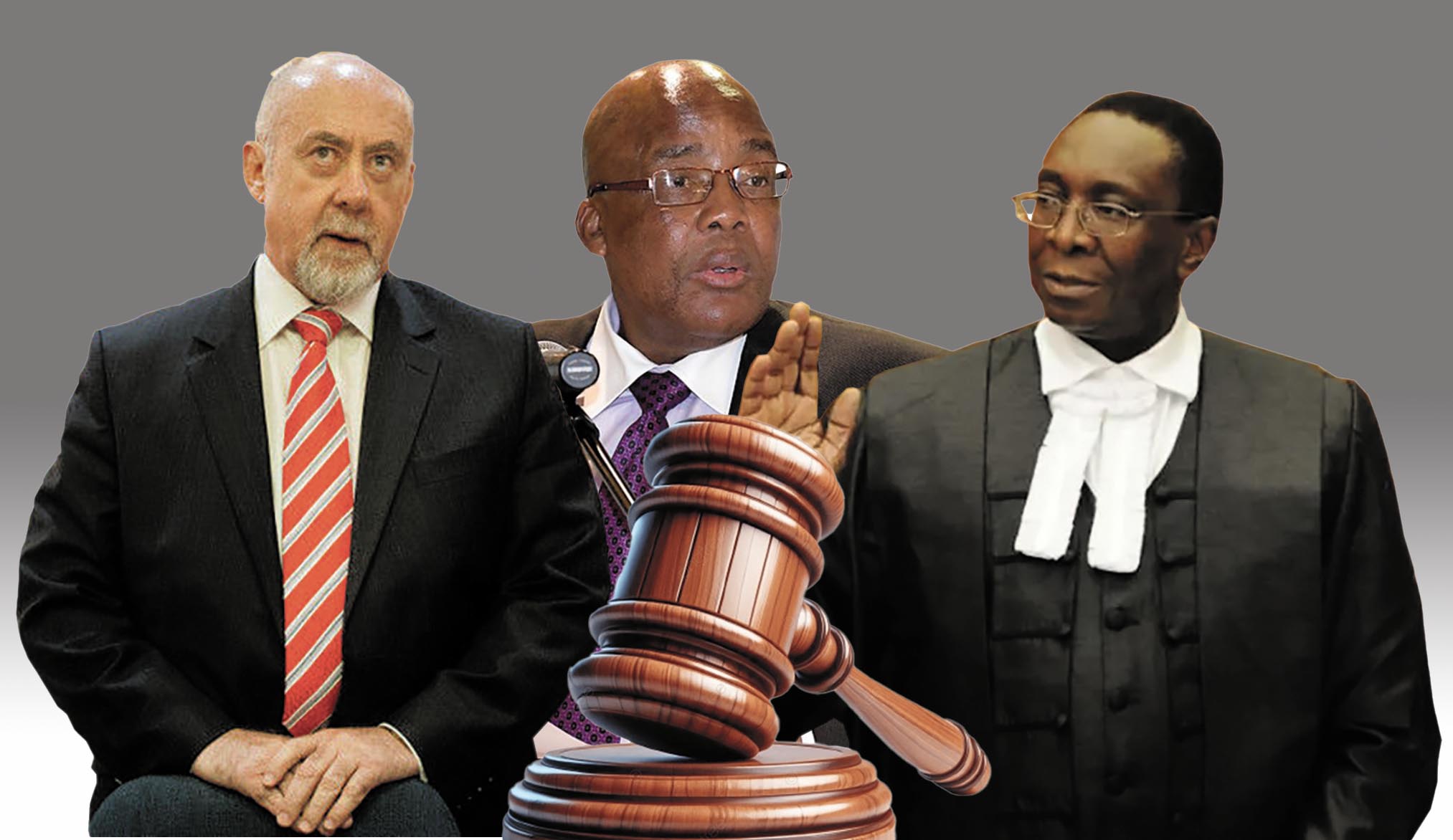 From left: Cardiologist Dr Wouter Basson, Health Minister Aaron Motsoaledi and Deputy Chief Justice Dunstan Mlambo. (Photos: Getty Images / Gallo Images)