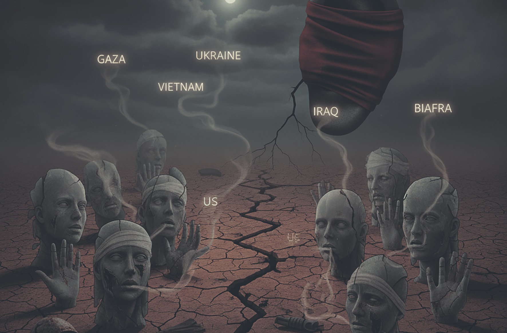 The list of wars is so long that it dulls the senses. (Image: Davinci.ai)