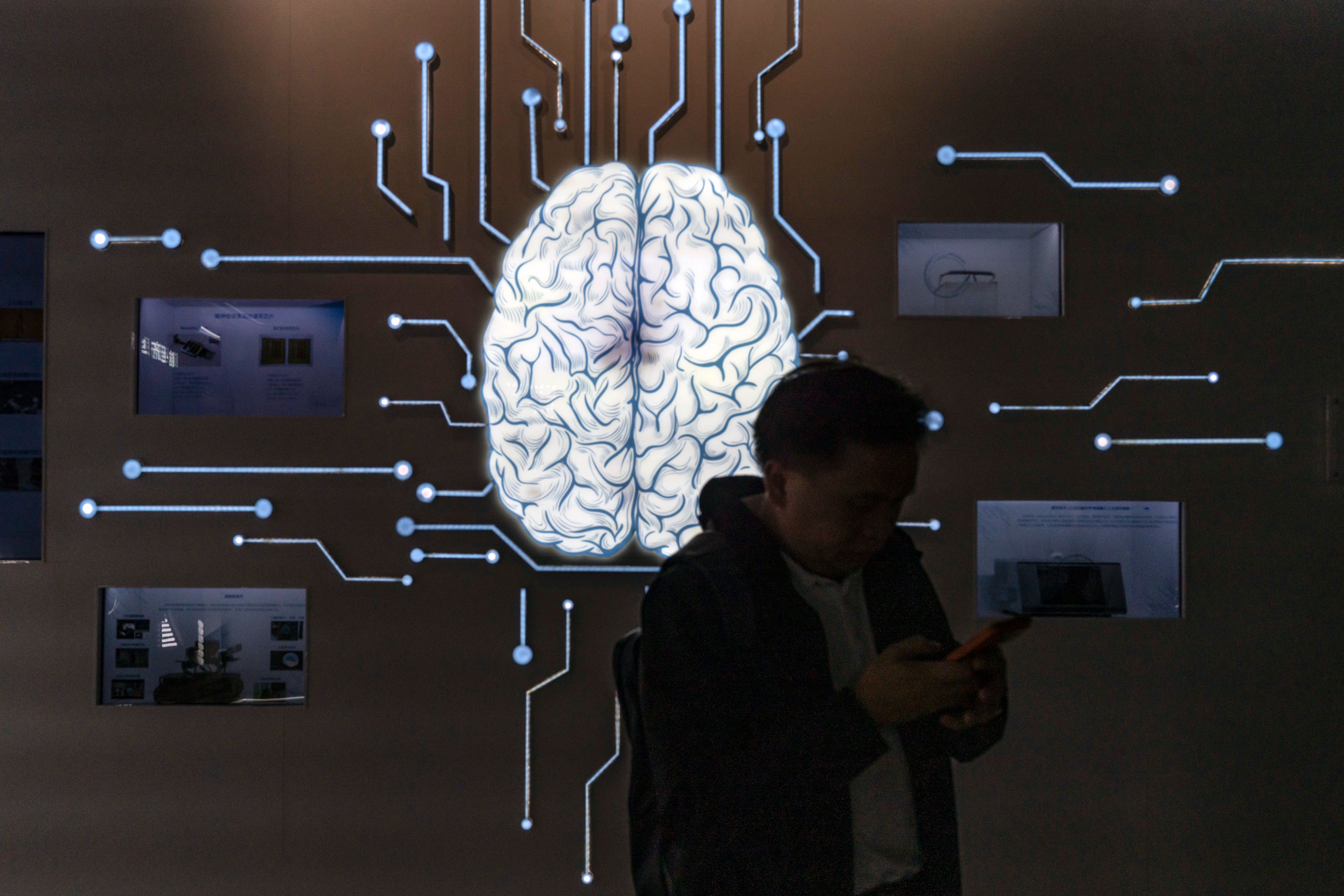 An exhibit at a brain research facility at the Shenzhen Institute of Advanced Technology in Shenzhen, China, on Wednesday, Nov. 26, 2025 (Photo: Qilai Shen/Bloomberg/Getty Images)