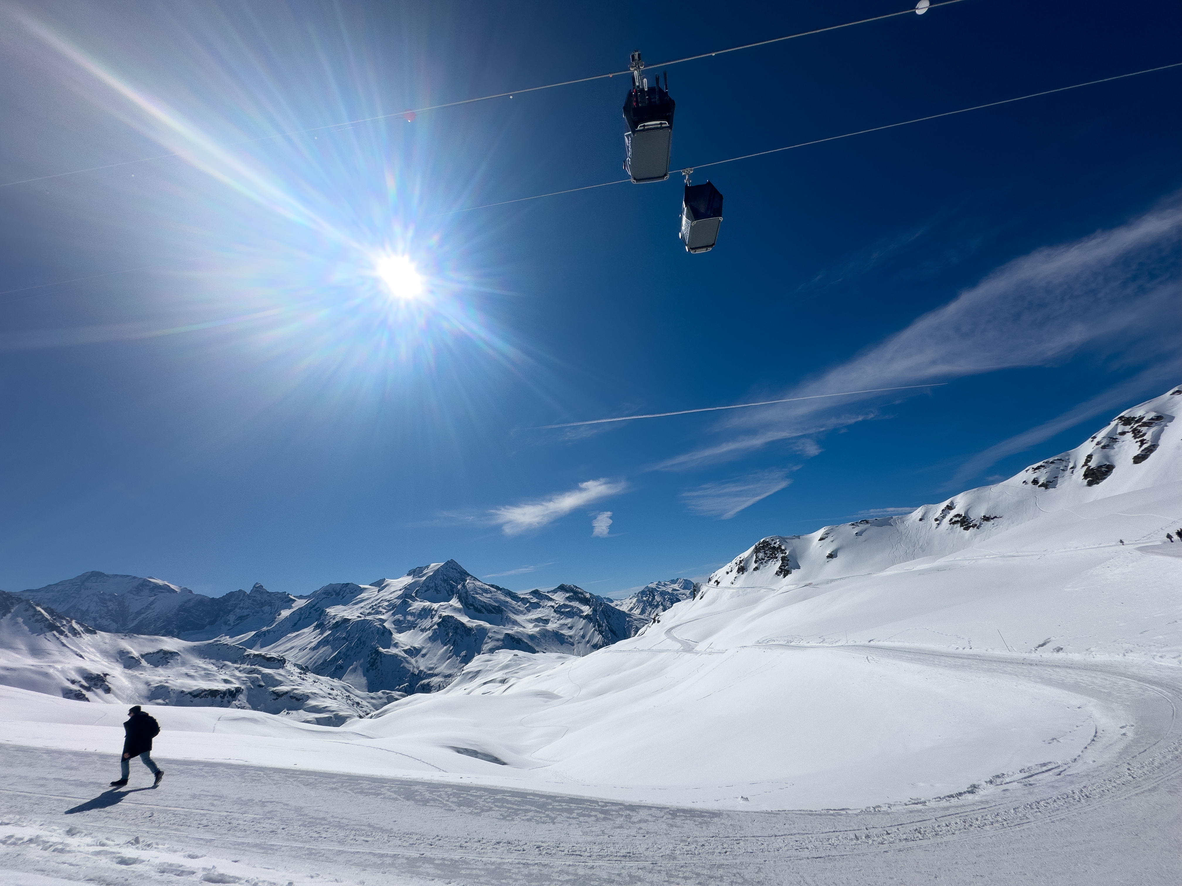 La plagne ski resort in French Alps