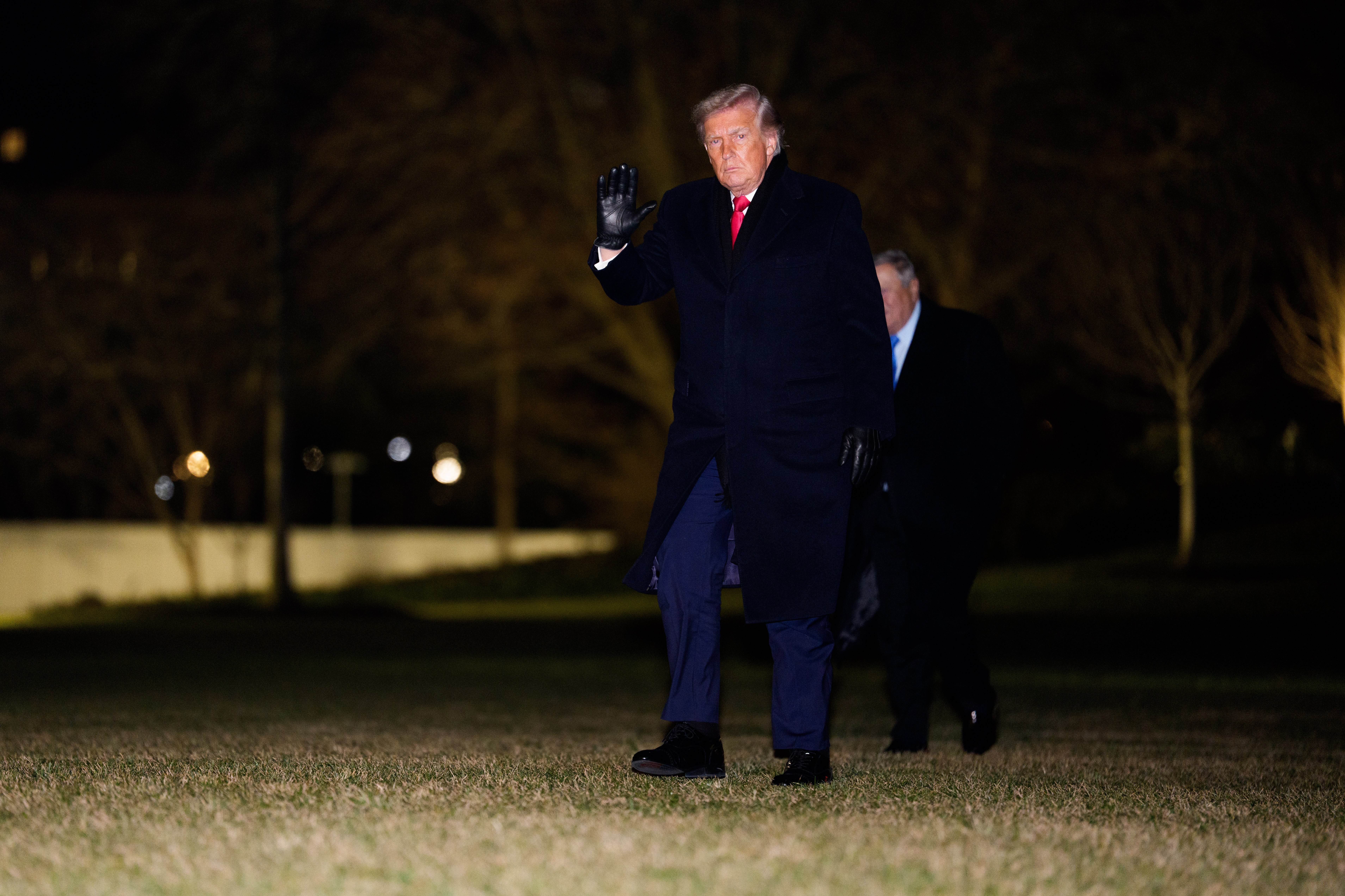 United States President Donald Trump waves as he arrives at the White House in Washington, DC, USA, 20 January 2026.  EPA/Aaron Schwartz / POOL