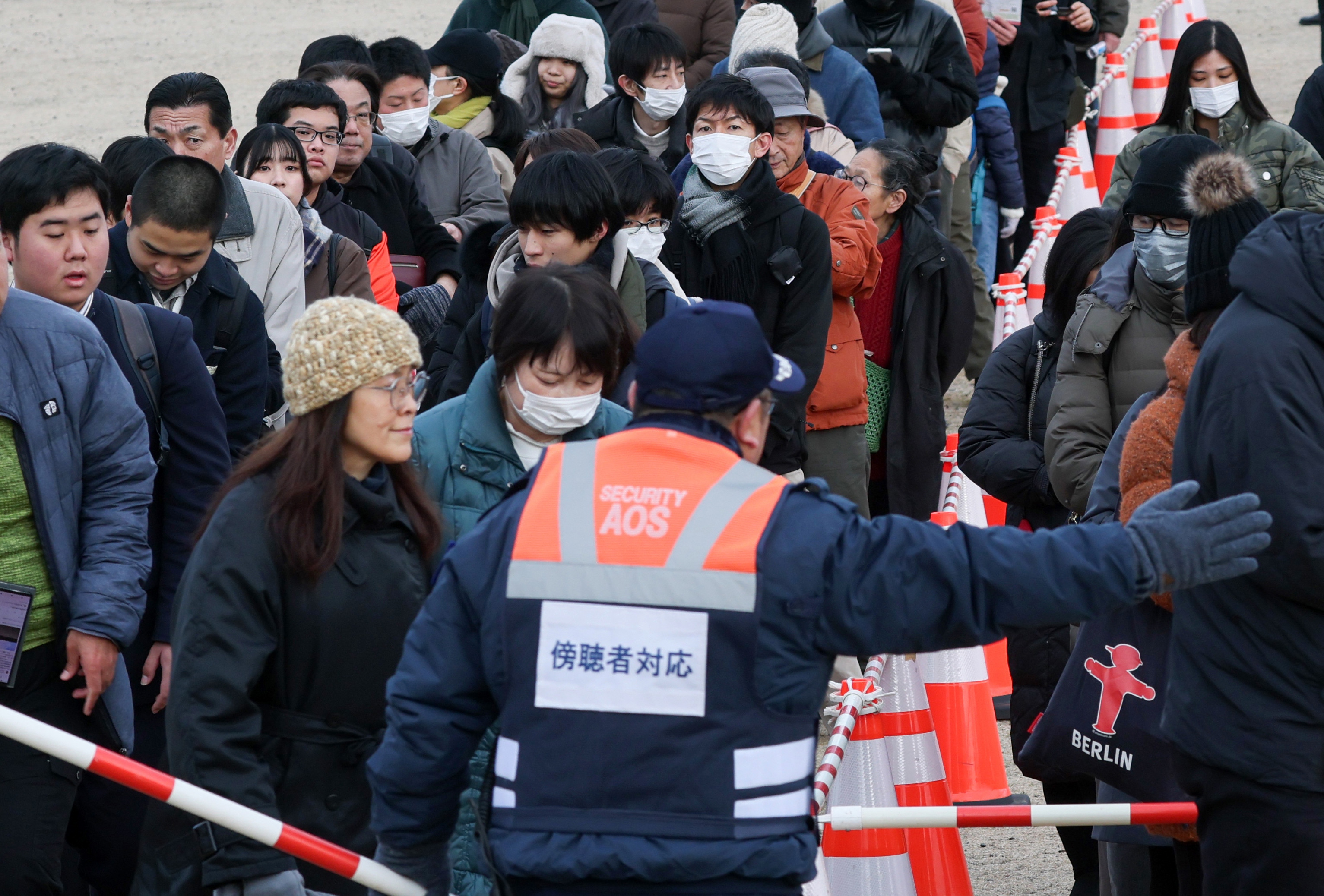 People queue to assist at the sentencing of the murderer of former Prime Minister Shinzo Abe at the Nara District Court in Nara, western Japan, 21 January 2026. Tetsuya Yamagami, who was charged with the murder of former Prime Minister Shinzo Abe in 2022, was sentenced to life imprisonment.  EPA/JIJI PRESS JAPAN OUT EDITORIAL USE ONLY/