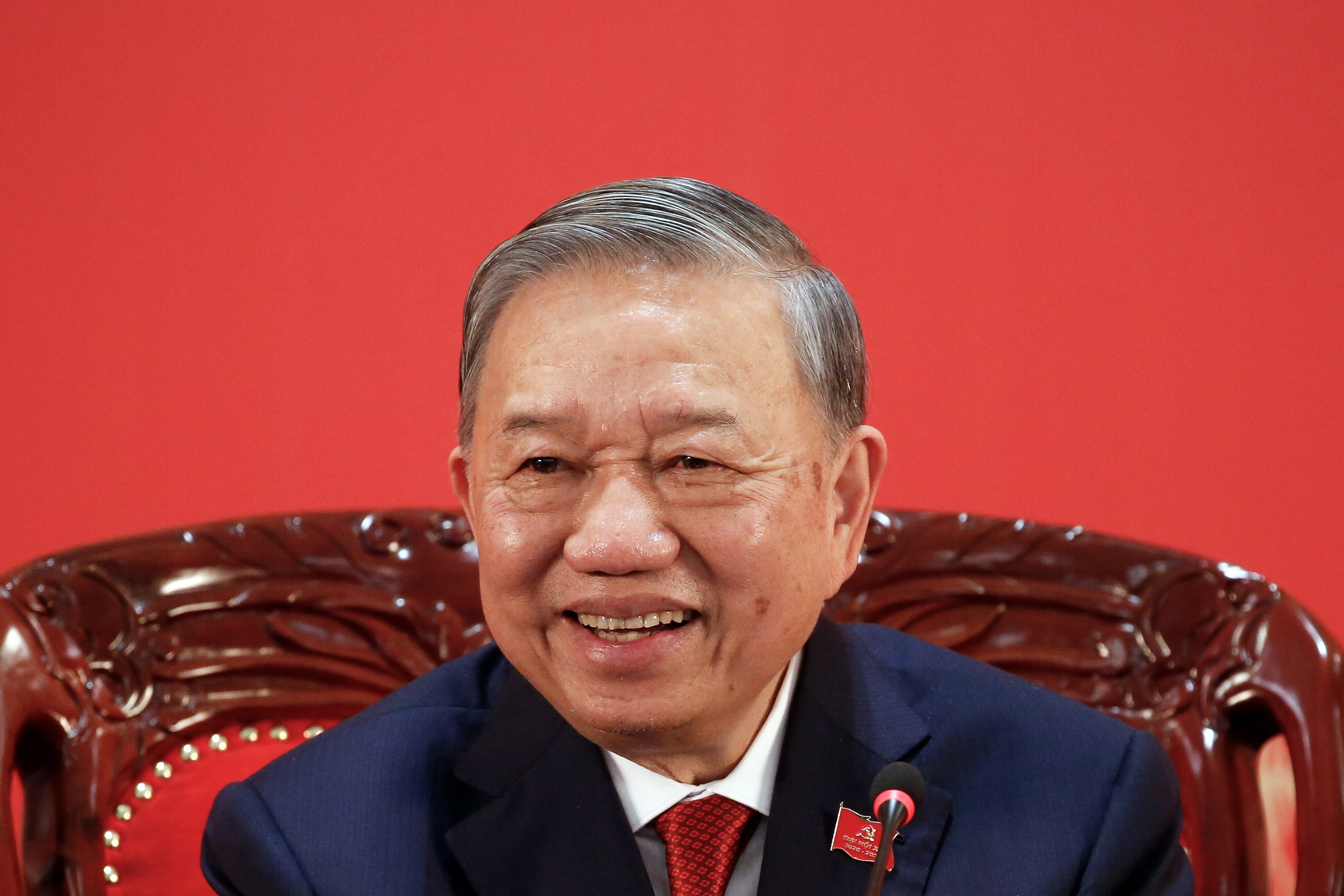 Vietnam's re-elected Communist Party General Secretary To Lam smiles during a press conference after the closing session of the 14th National Congress of the Communist Party of Vietnam, at the National Convention Center in Hanoi, Vietnam, 23 January 2026.  EPA/LUONG THAI LINH