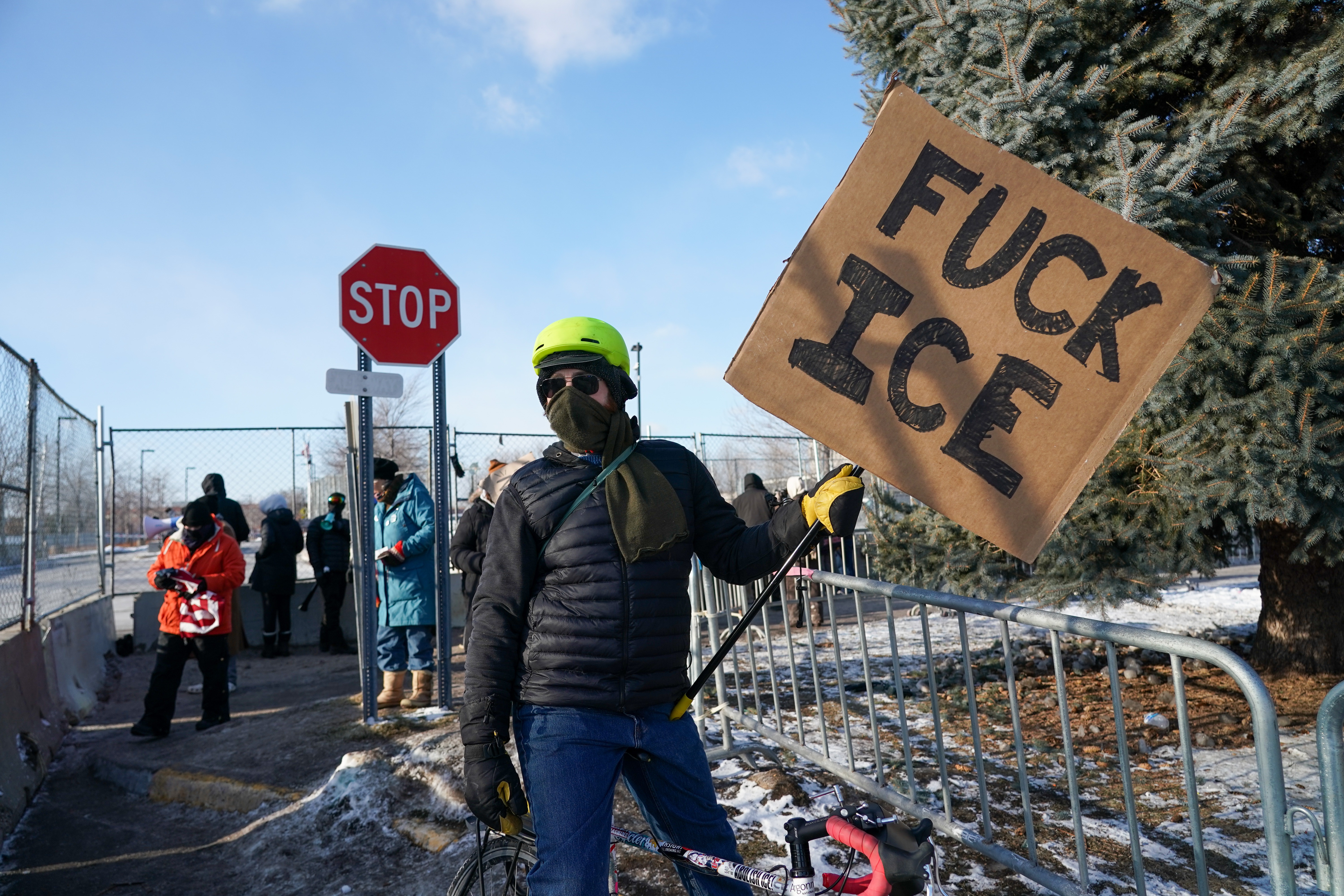 Protesters gather at ICE offices in Minneapolis after fatal shooting