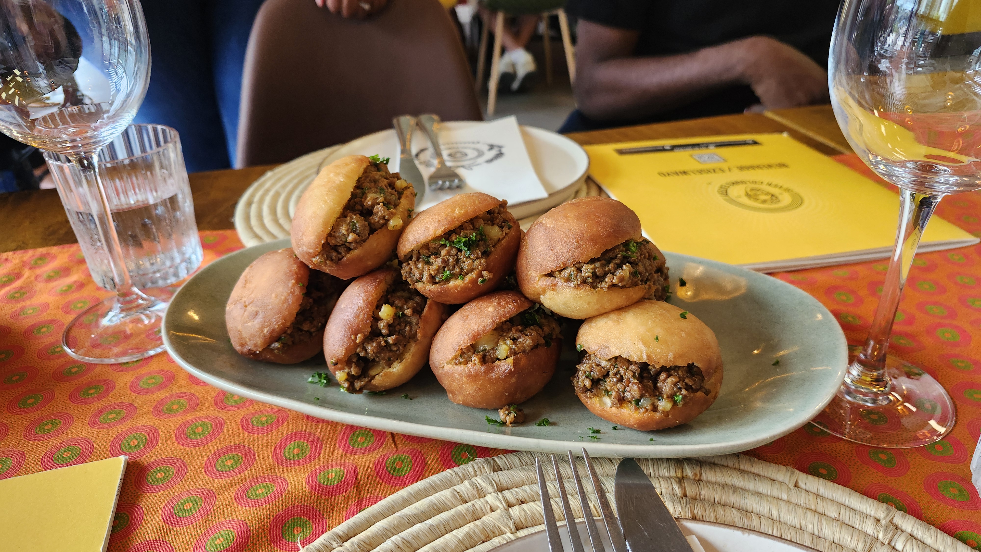 Beef magwinya with herb seasoning served at the Seven Colours Eatery at the V&A Waterfront in Cape Town. (Photo: Naomi Campbell)