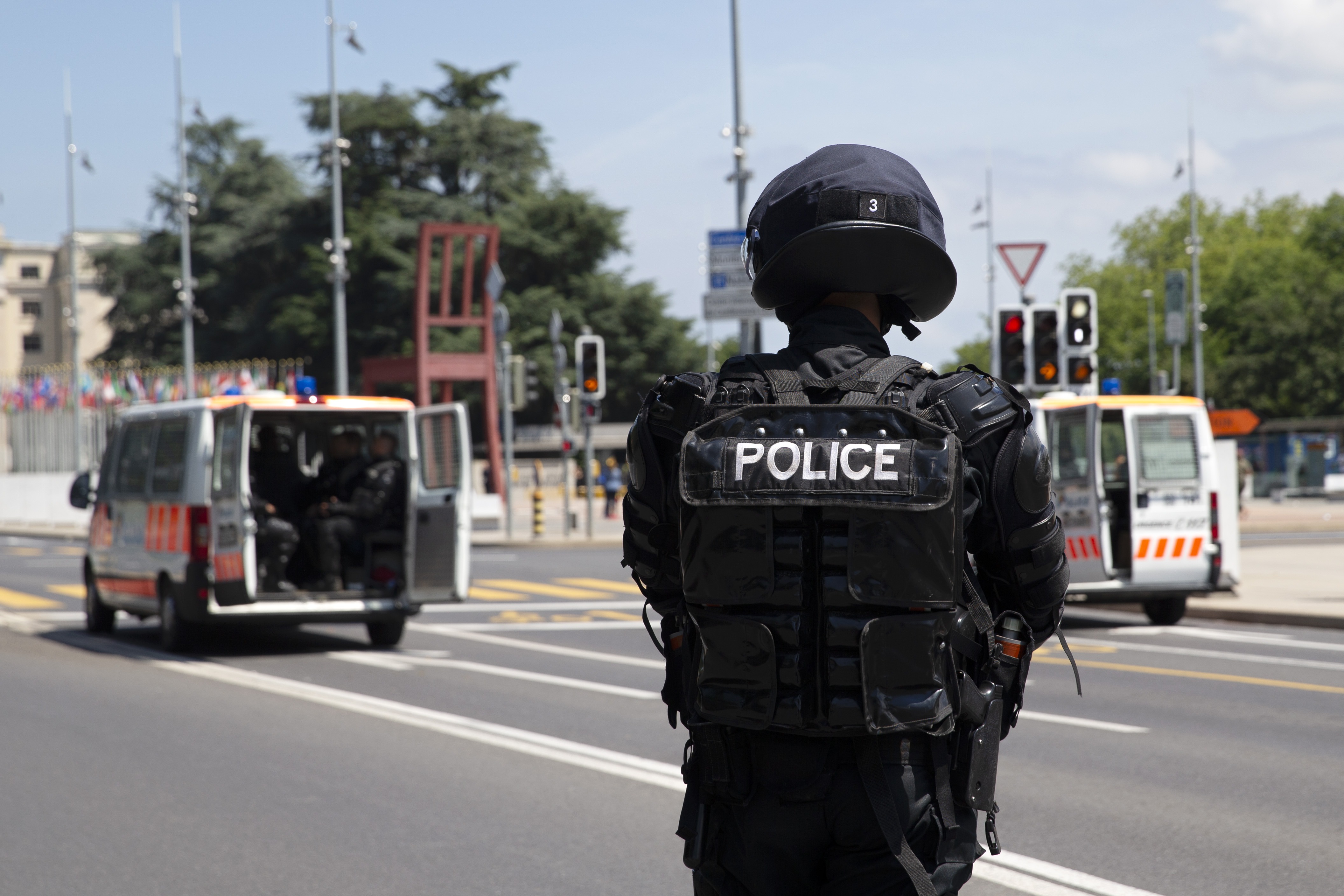 Protest against Cameroon's President Paul Biya in Geneva