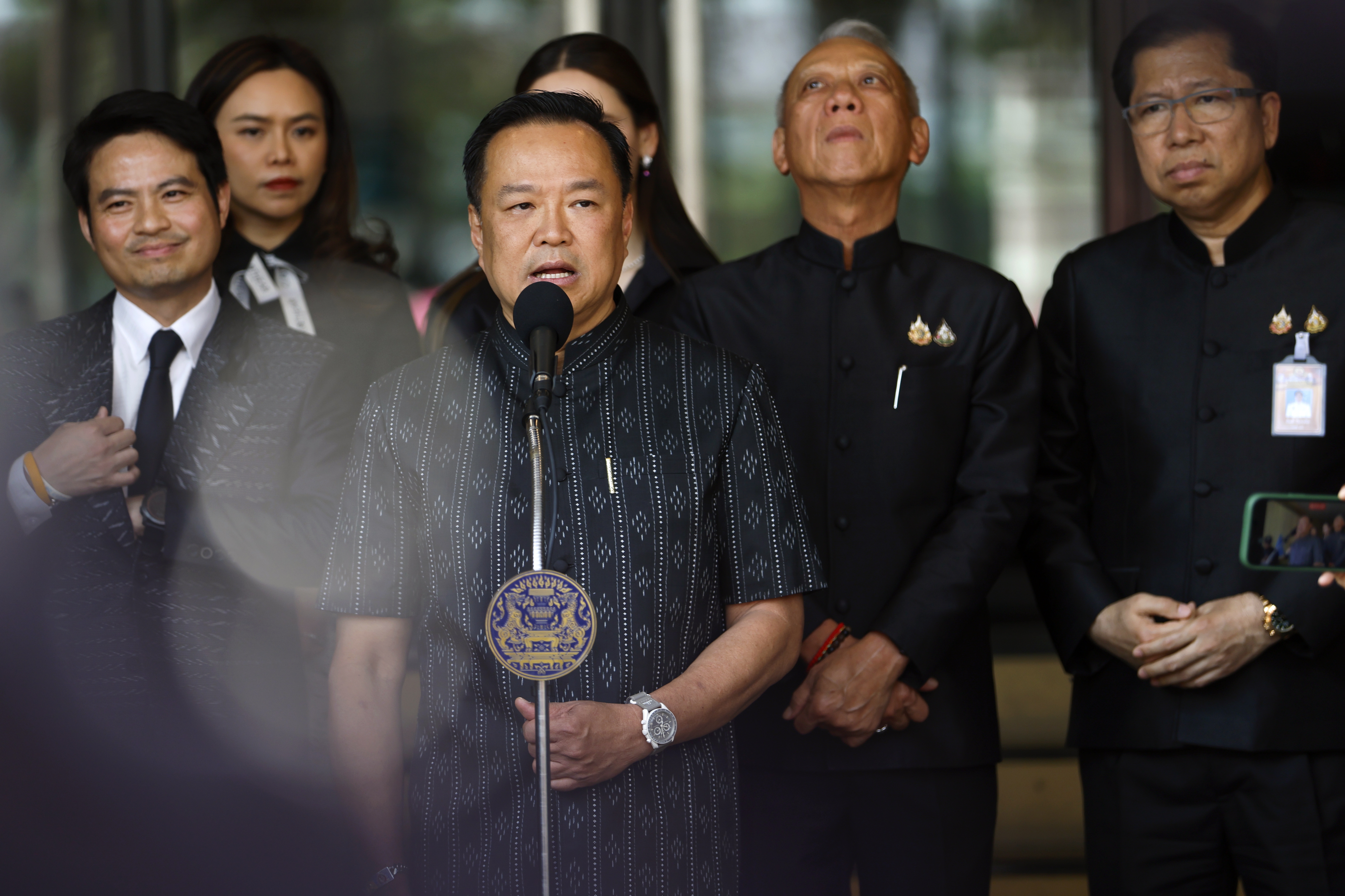  Thai caretaker Prime Minister and Bhumjaithai Party's leader Anutin Charnvirakul speaks to journalists ahead of a weekly cabinet meeting at Government House in Bangkok, Thailand, 10 February 2026. Bhumjaithai Party led by Anutin Charnvirakul who is currently caretaker prime minister, has claimed victory in Thailand's general election and will form the next coalition government.  EPA/RUNGROJ YONGRIT