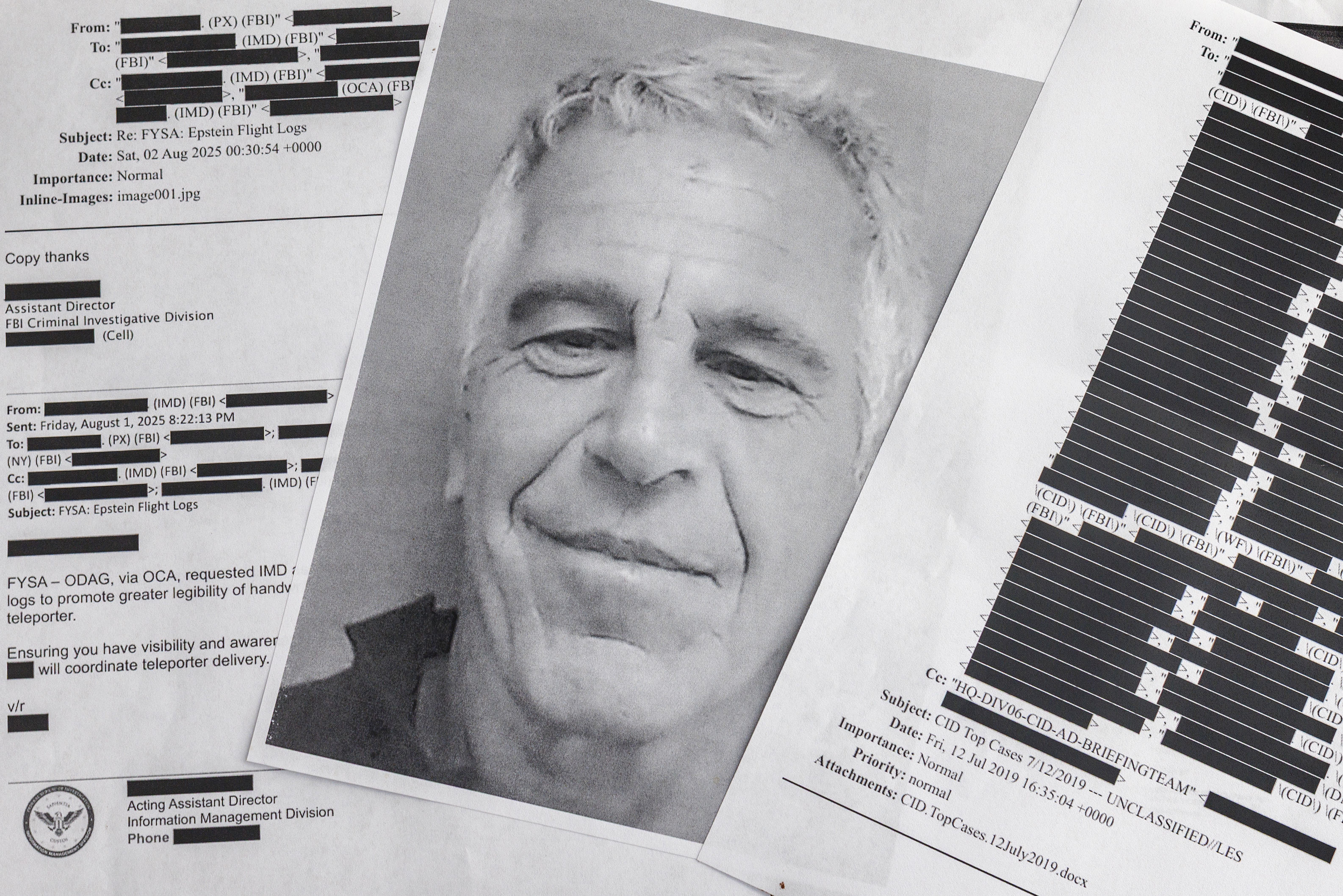 Printed copies of the Jeffrey Epstein files in Miami, Florida, on 10 February 2026. According to official charges and court records released under the Epstein Files Transparency Act, Epstein orchestrated a sex-trafficking operation involving minors, leveraging his wealth and social standing to exploit victims over several decades. (Photo: Cristobal Herrera-Ulashkevich/EPA)