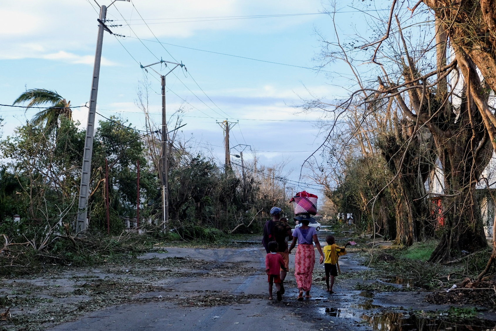 Fierce winds left a trail of destruction in Madagascar as Tropical Cyclone Gezani hit the island