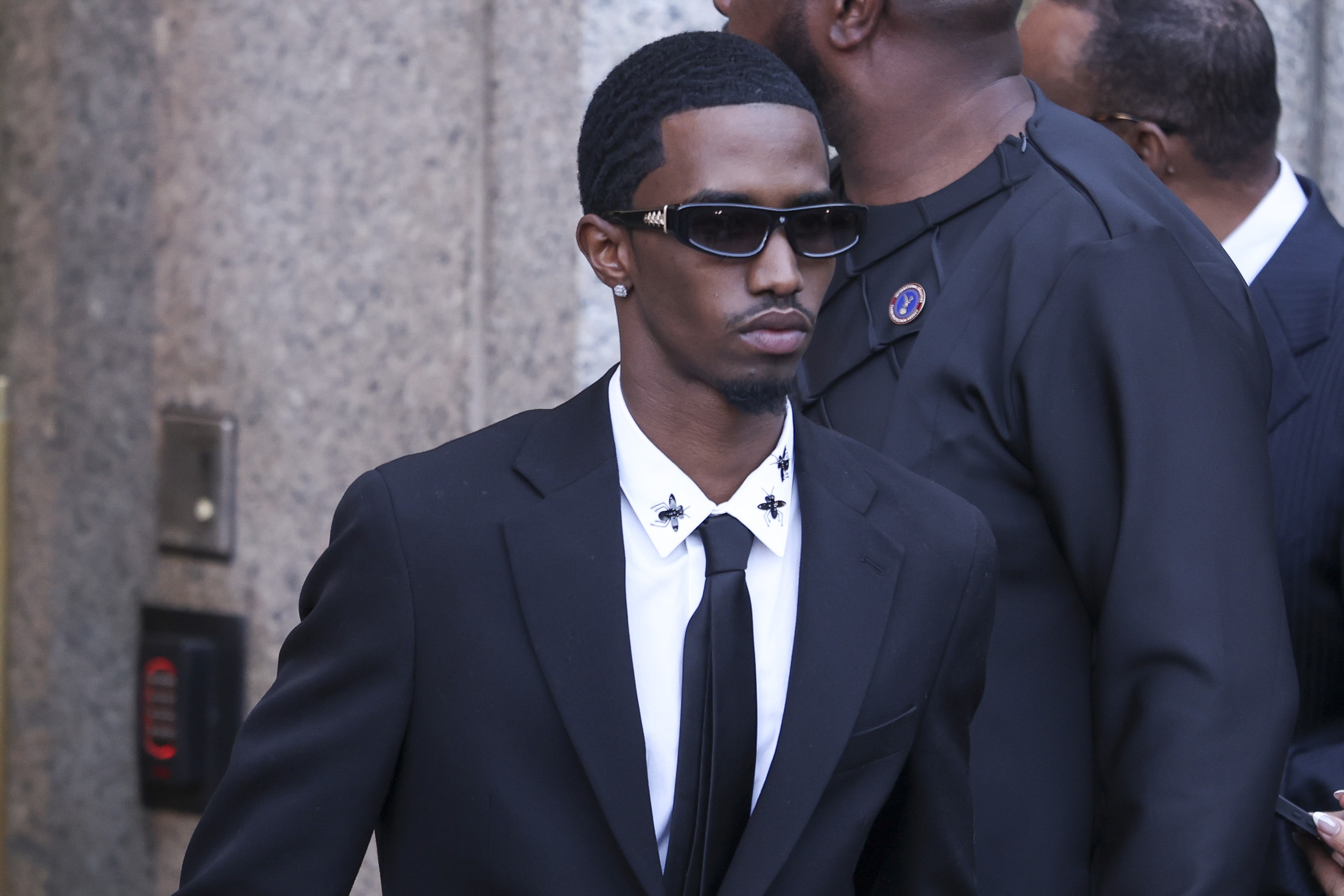King Combs, son of US rapper and record executive Sean 'Diddy' Combs, exits federal court after the sentencing of his father in New York, New York, USA, 03 October 2025. Combs was found guilty of two counts of transportation to engage in prostitution in July. He was sentenced to 50 months on 03 October.  EPA/SARAH YENESEL