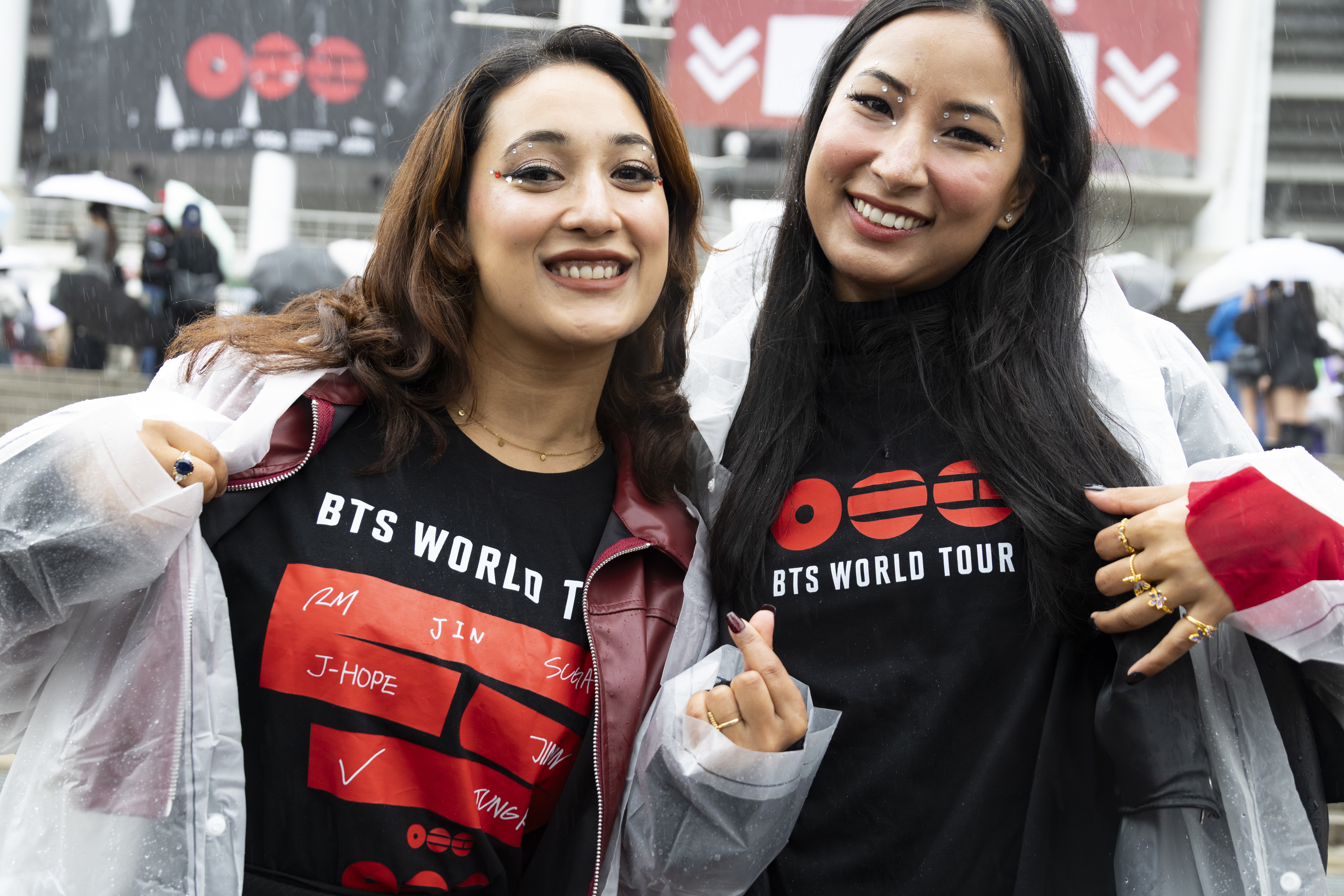 Fans of the K-pop group BTS, known as BTS ARMY, pose as they arrive for a concert in Goyang, northwest of Seoul, South Korea, 09 April 2026. BTS is kicking off its new world tour, titled 'Arirang,' marking the group's first full-scale global tour since the members completed their mandatory military service. EPA/JEON HEON-KYUN