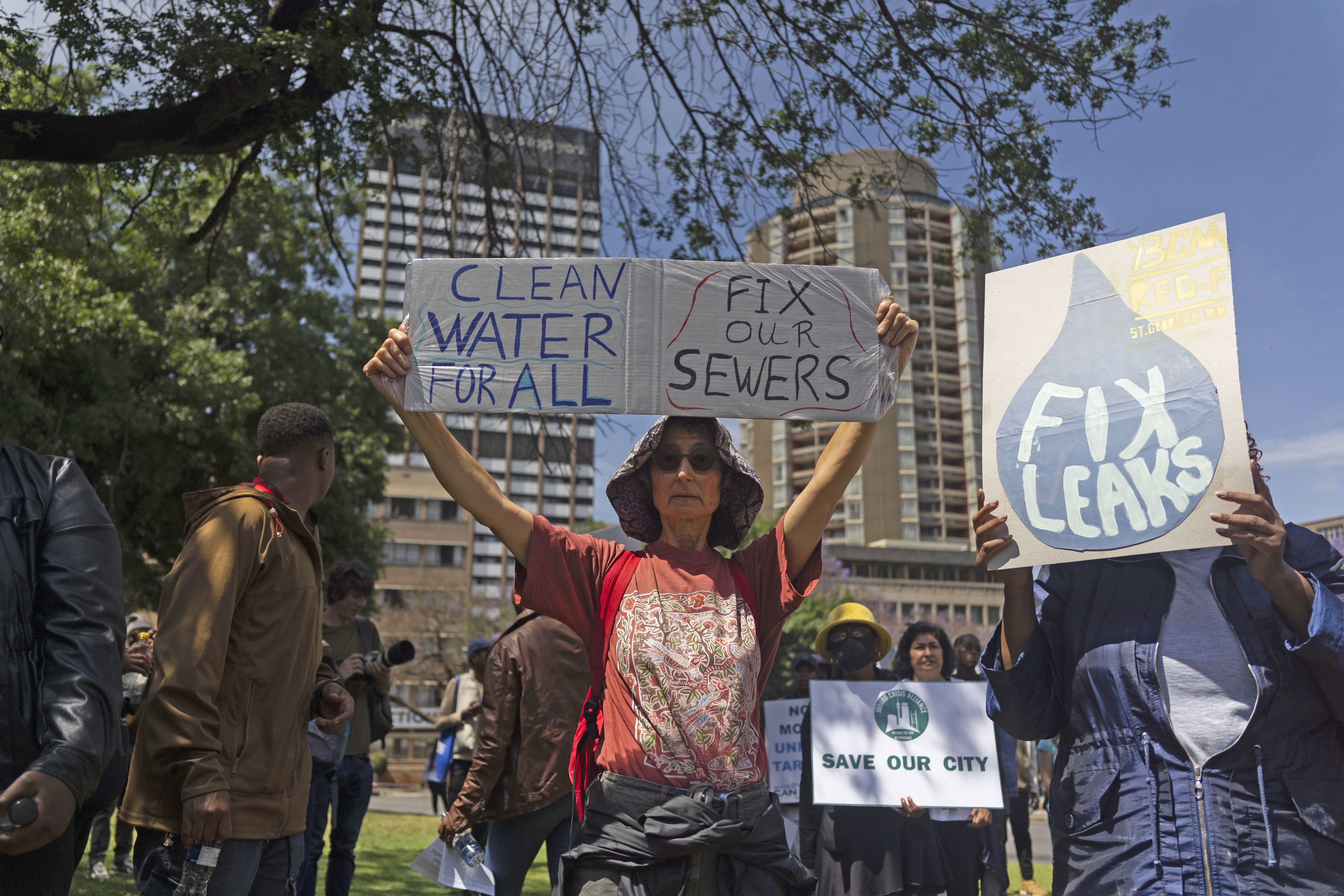Various Groups Protest Water Crisis In Johannesburg In South Africa