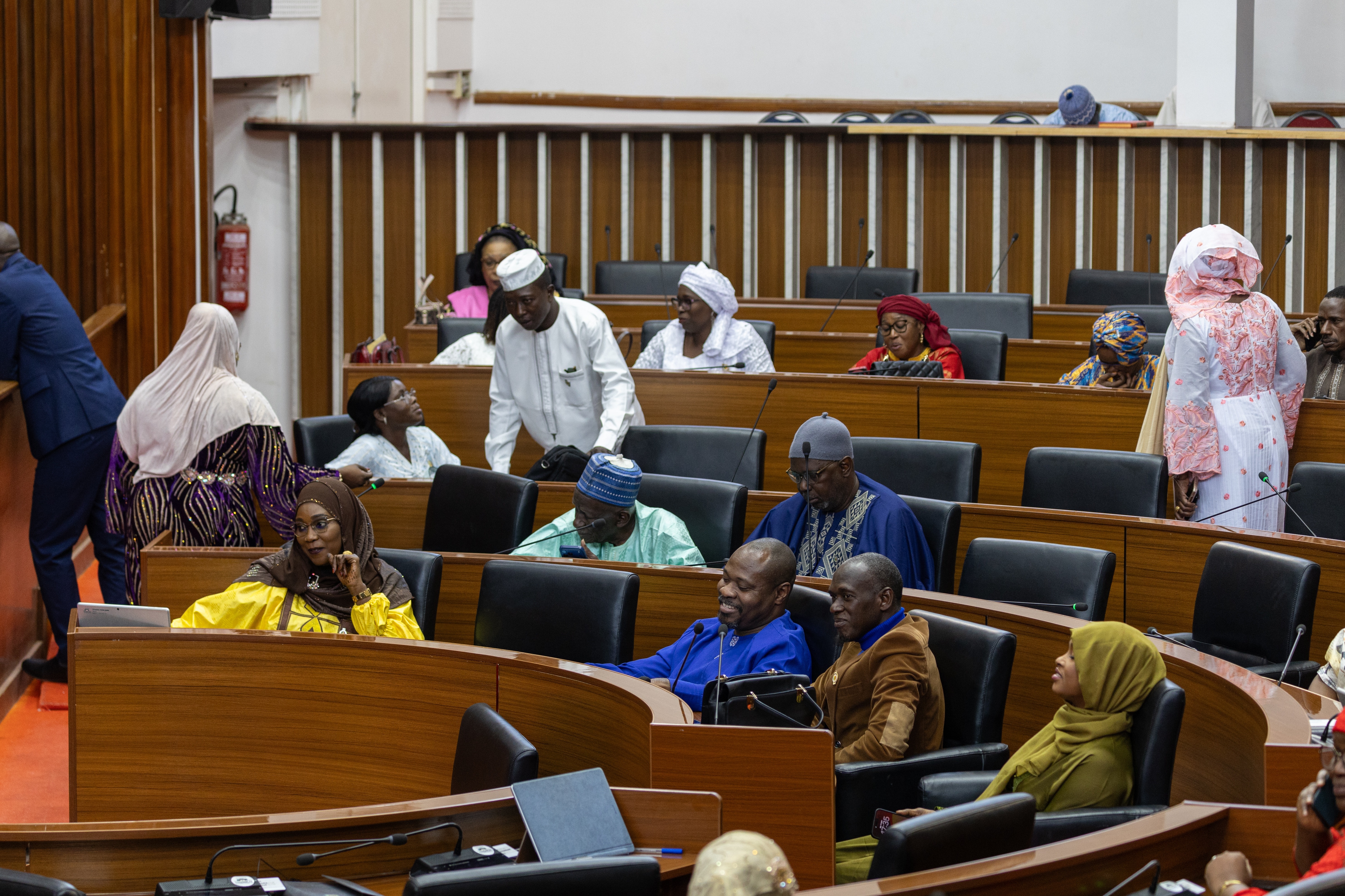 Lawmakers are on recess during a session about the adoption of a harsher law against homosexuality at there National Assembly in Dakar, Senegal, 11 March 2026. The law, adopted during the session, will double the maximum prison term from five to 10 years for same-sex practices as part of a wider crackdown on LGBT people. EPA/JEROME FAVRE

