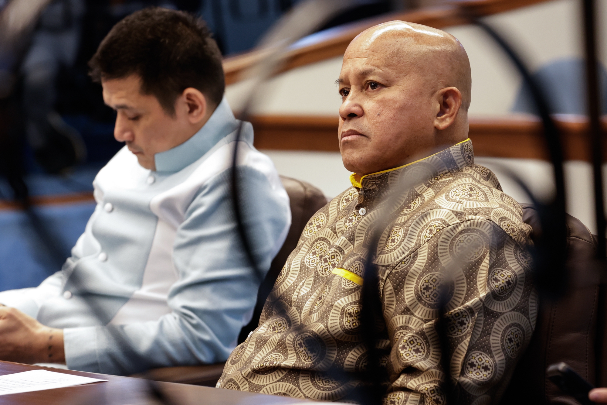 Philippine Senator Ronald dela Rosa (R), a former national police chief under former President Rodrigo Duterte, attends a session at the Senate in Pasay City, Metro Manila, Philippines, 13 May 2026. Senator dela Rosa is on his third day within the Senate premises and has asked Philippine President Ferdinand Marcos Jr. to not allow the execution of a warrant issued by the International Criminal Court (ICC) for the senator?s arrest.  EPA/ROLEX DELA PENA
