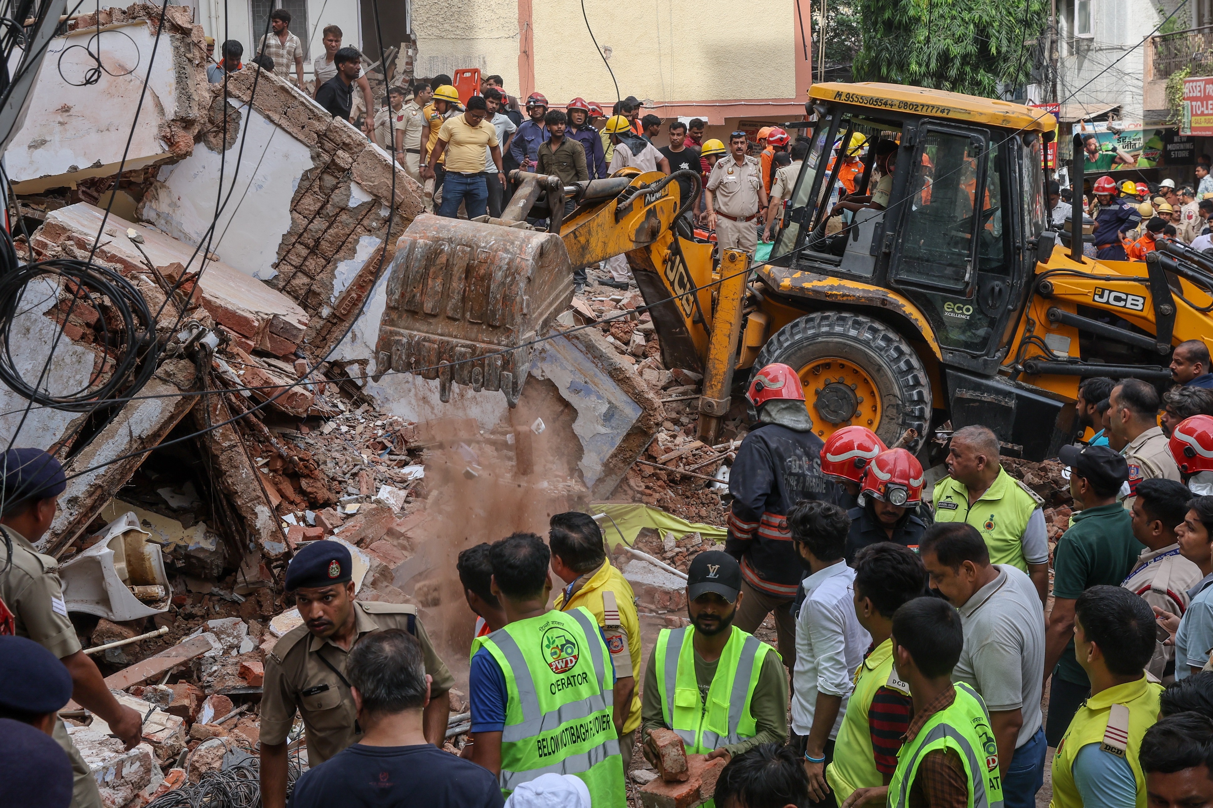 Rescuers search rubble after Delhi building collapse kills at least six
