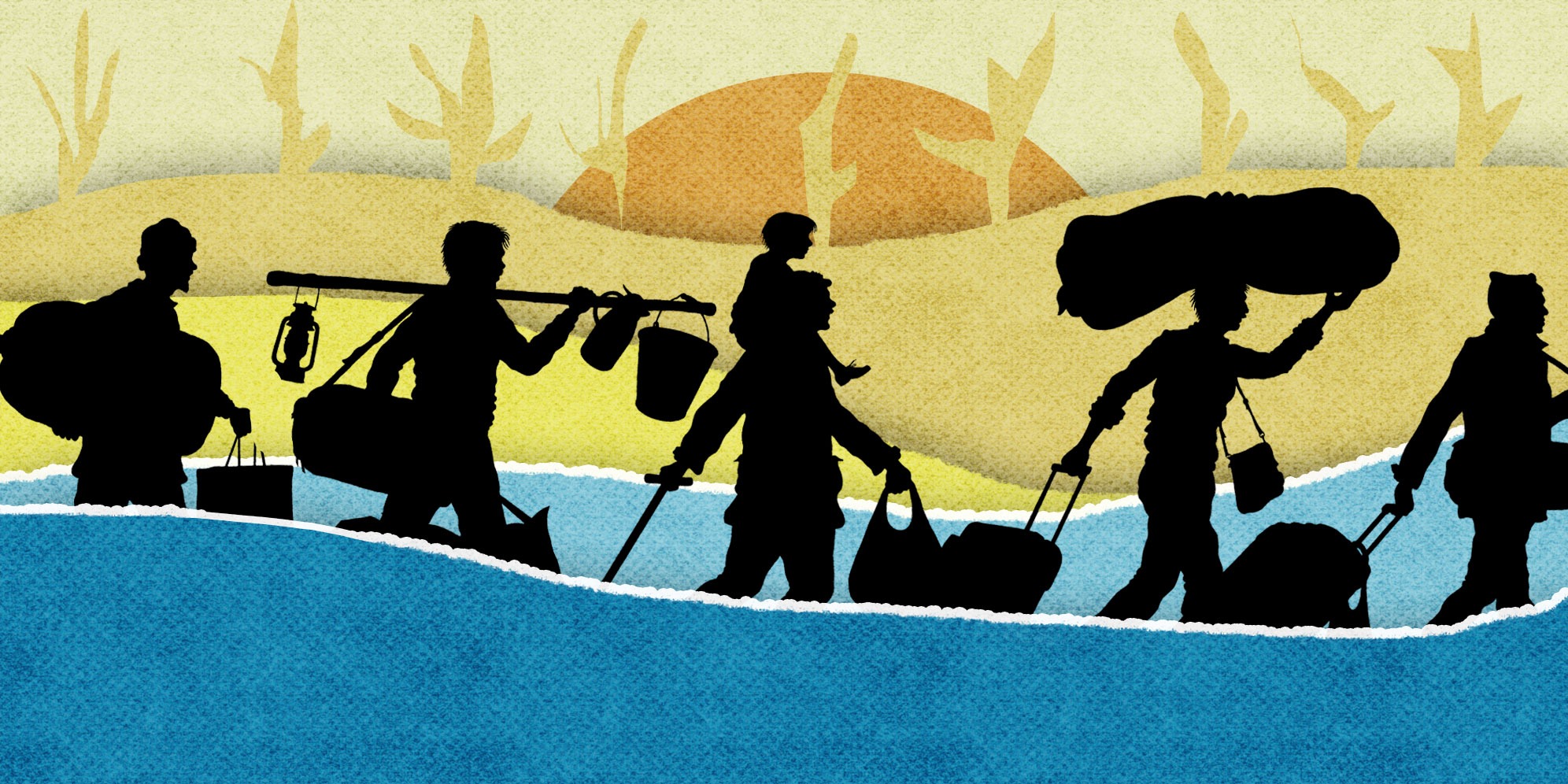 Illustrative Image: People migrating. (Image: iStock) | (Graphic: Daniella Lee Ming Yesca) 