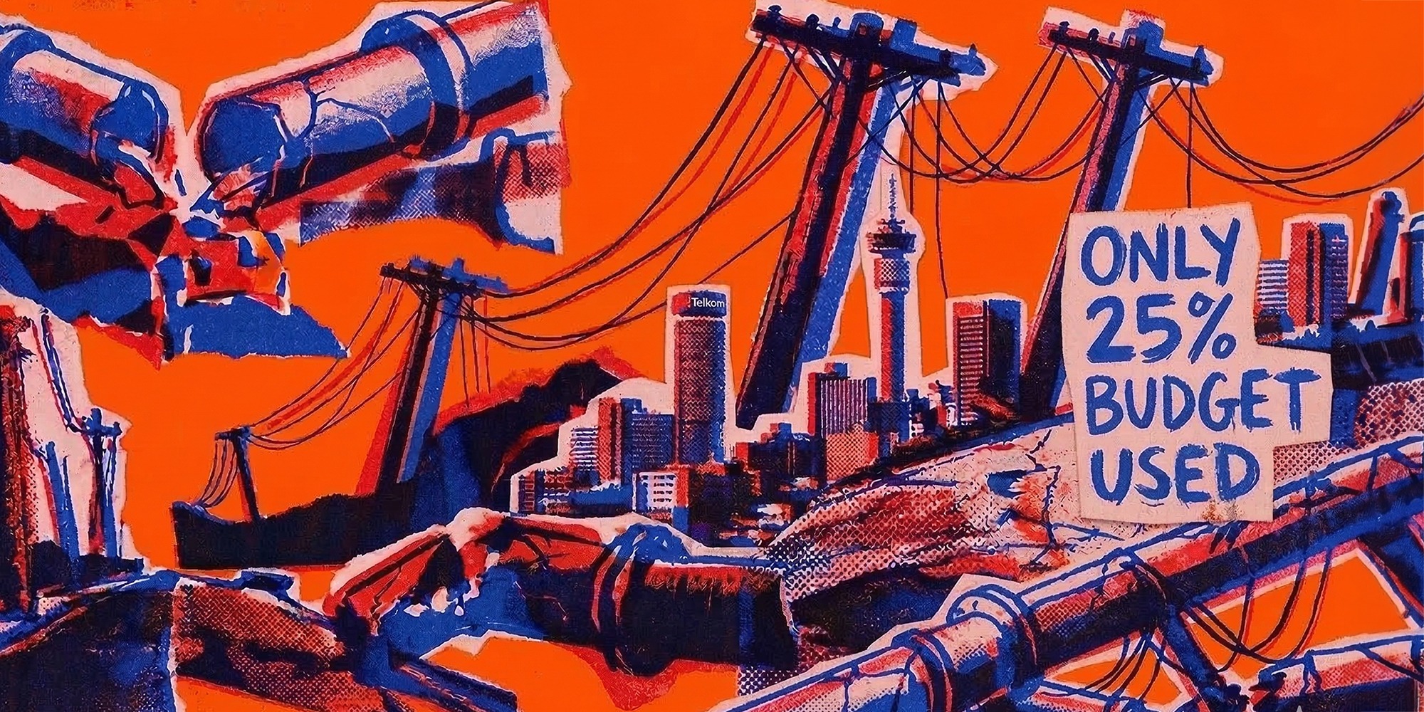 Johannesburg is falling apart at the seams, and the budget to fix it is sitting in the bank. (Illustration: Kevin Momberg)