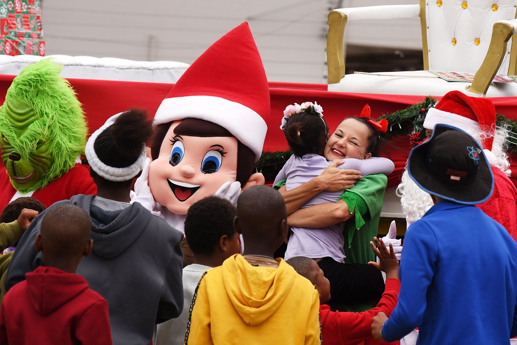 Kelston Motor Group’s Santa, his little elves and even the Grinch shared love, hugs and festive cheer with the children of the Eastern Province Child and Youth Care Centre on Friday, 12 December 2025. (Photo: Deon Ferreira)

