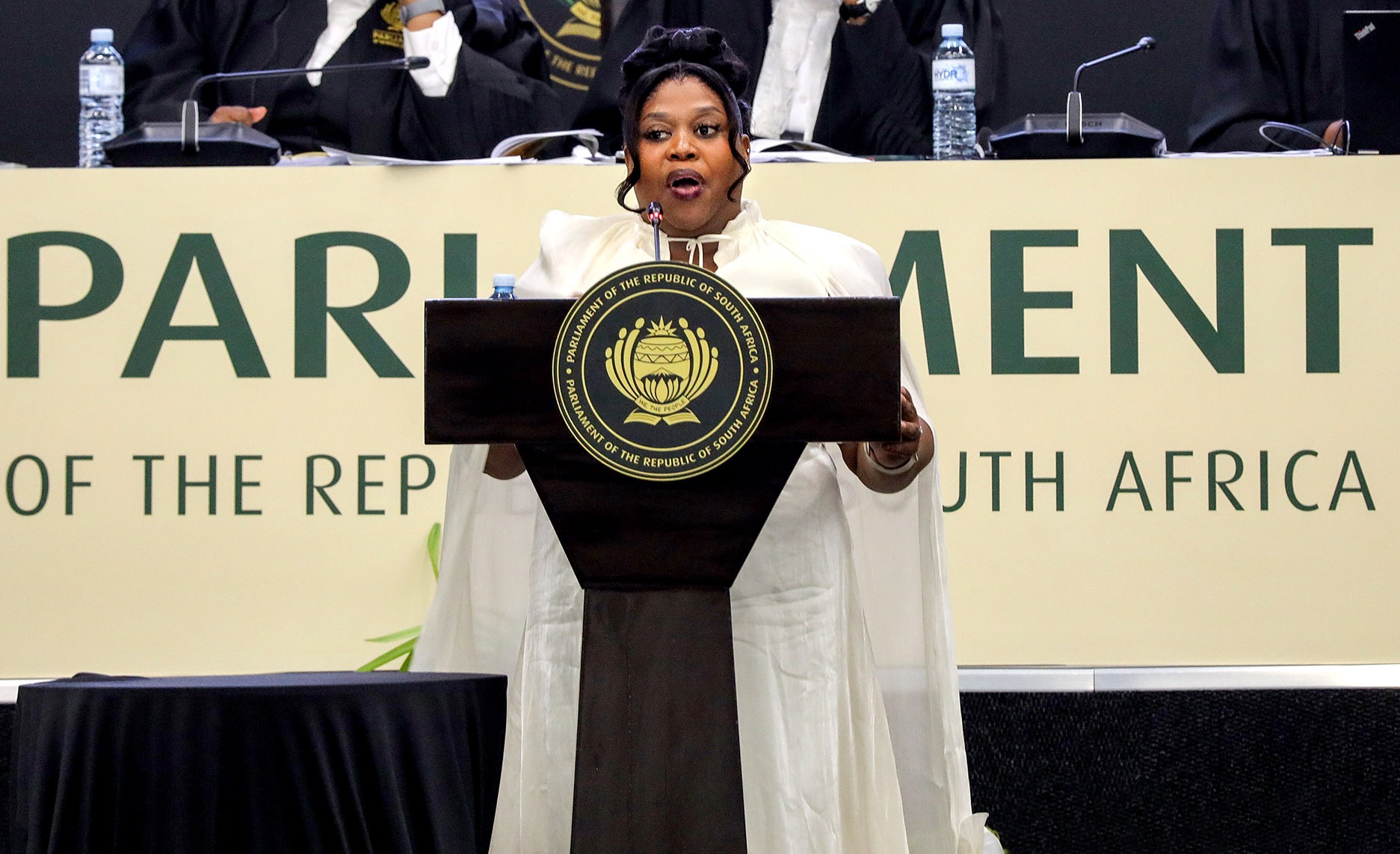 Mmabatho Mokoena-Zondi during the 2026 State of the Nation Address Debate at the Parliamentary Dome on 18 February. (Photo: Ziyaad Douglas / Gallo Images)