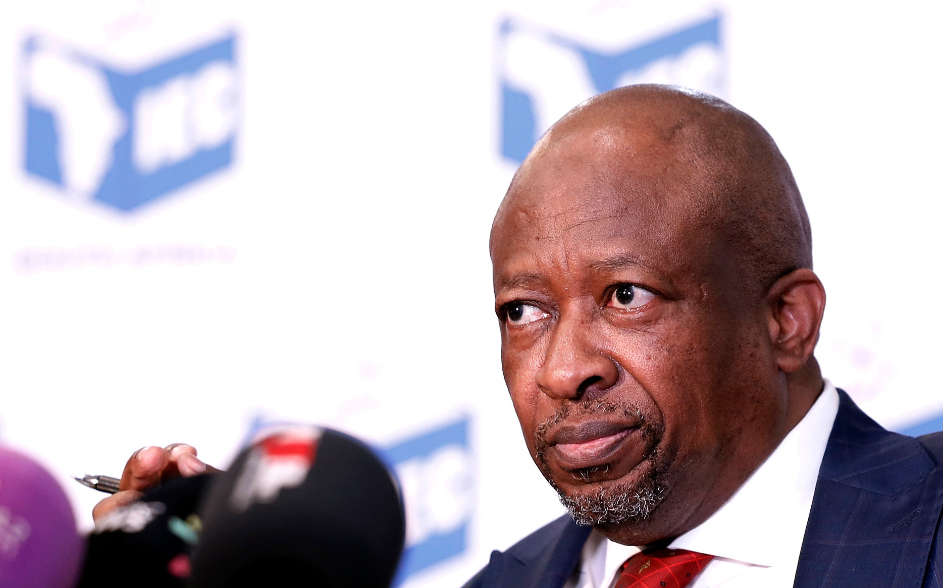 IEC CEO Sy Mamabolo addresses the media on 10 March at Election House in Centurion. (Photo: Sharon Seretlo / Gallo Images) 