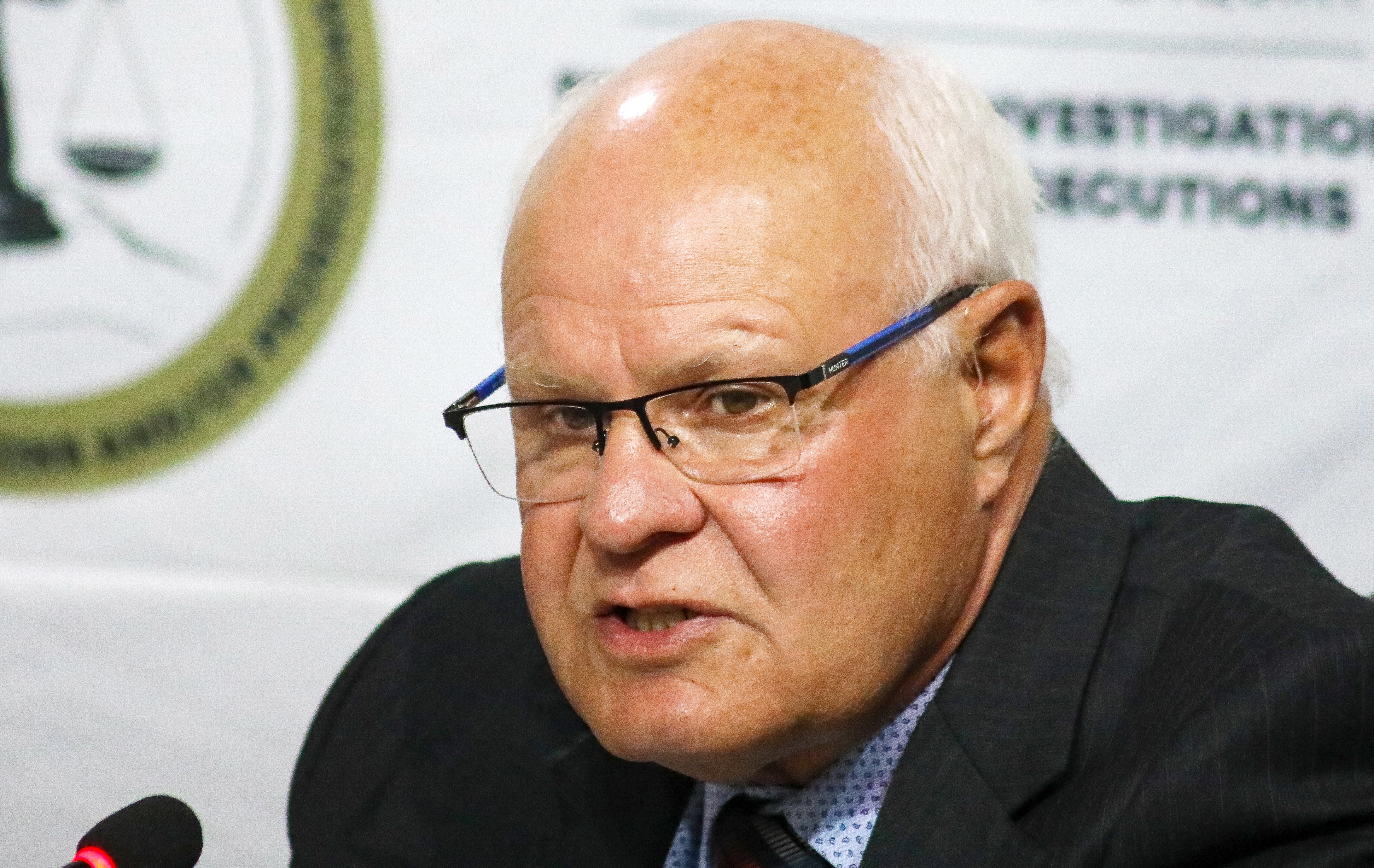 Philippus Jacobs at the Khampepe Inquiry on 14 April. (Photo: Fani Mahuntsi / Gallo Images)