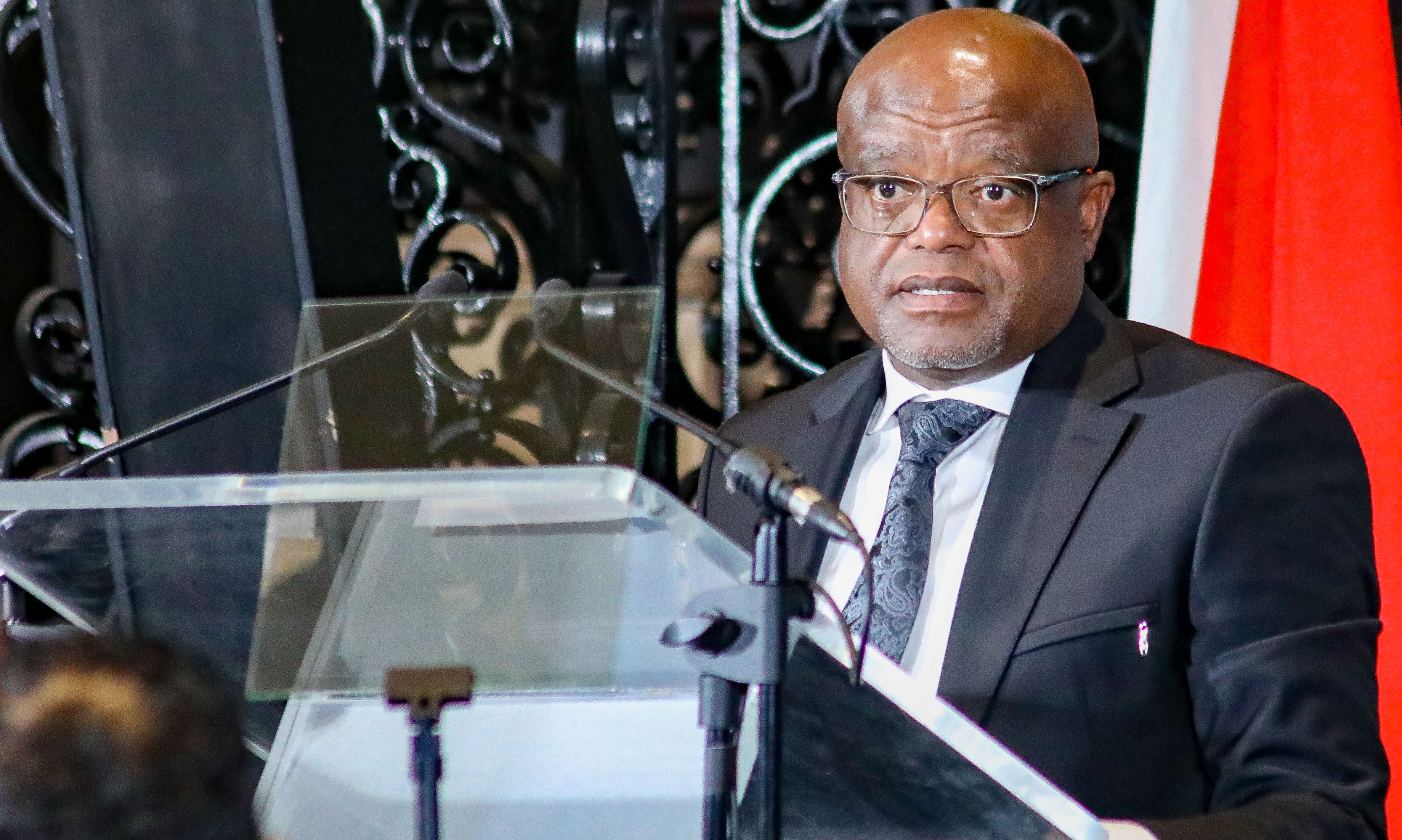 Johannesburg Mayor Dada ​Morero delivers the State of the City Address at St Mary’s C​athedral on 20 May. (Photo: Fani Mahuntsi / Gallo Images)
