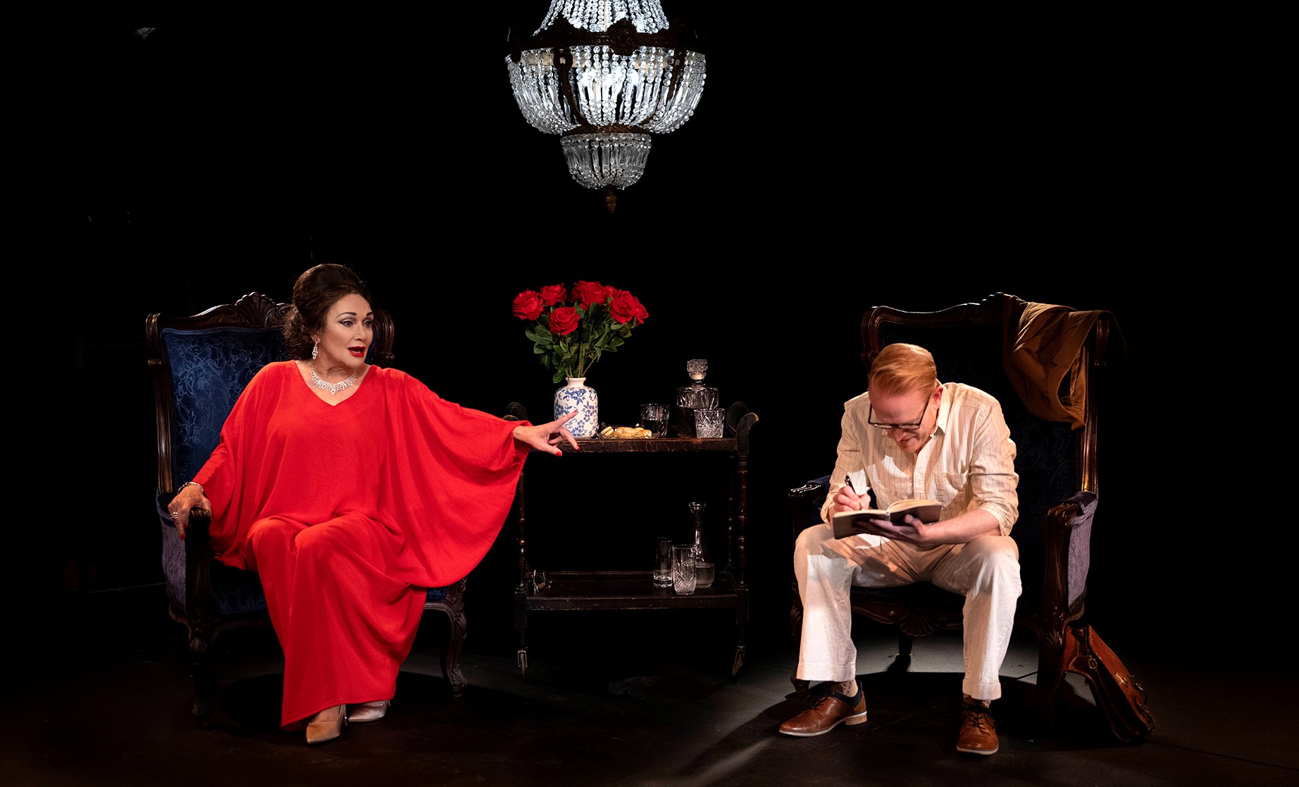 Fiona Ramsay and Owain Rhys-Davies in The Opera Singer. (Photo: Supplied / Fiona MacPherson)