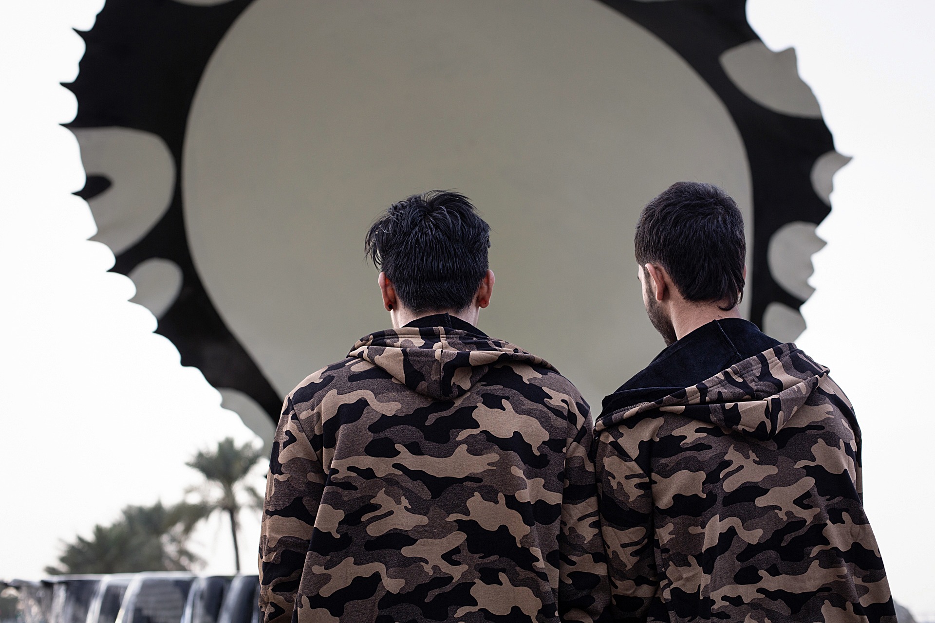 Two Nepali friends in twinning camo jackets. (Photo: Aparna Jayakumar)