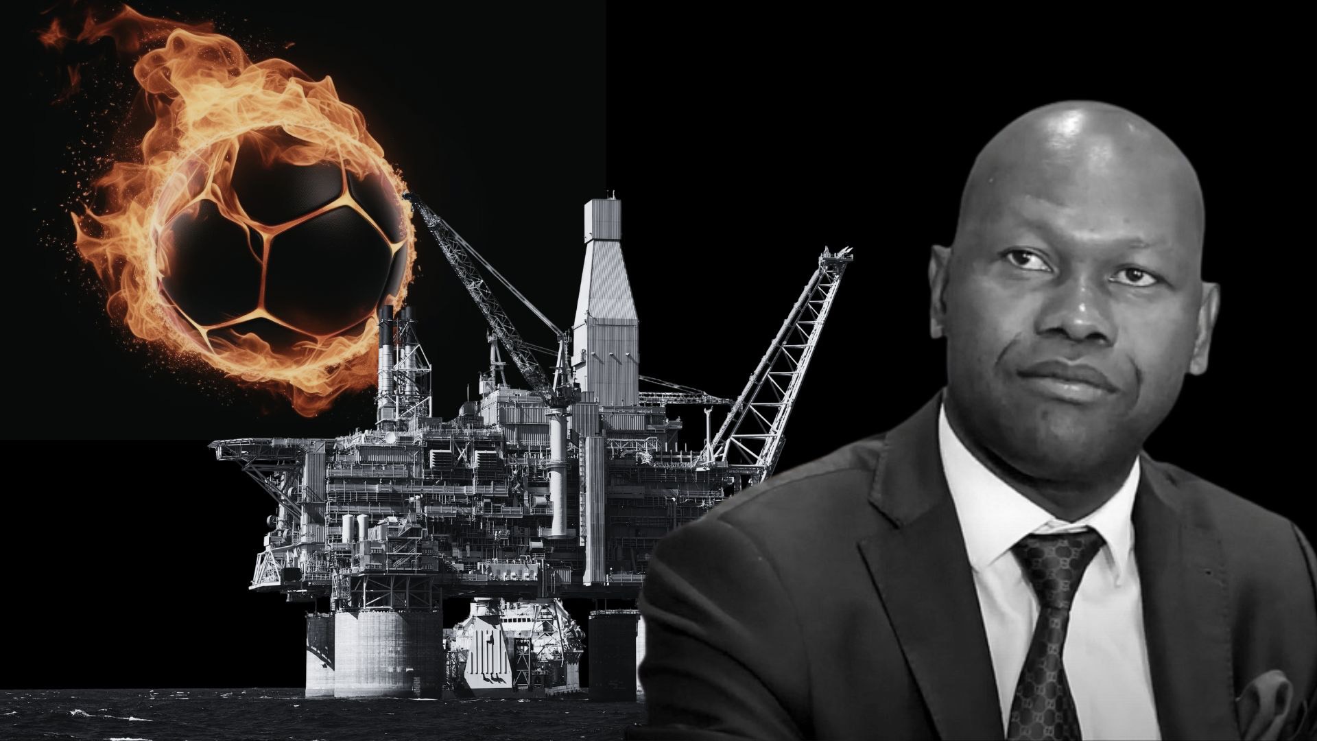Soccer club boss Lawrence Mulaudzi is fighting to keep regain his $1-billion gas infrastructure deal. (Photos: Lim Sports Zone (YouTube), Canva)