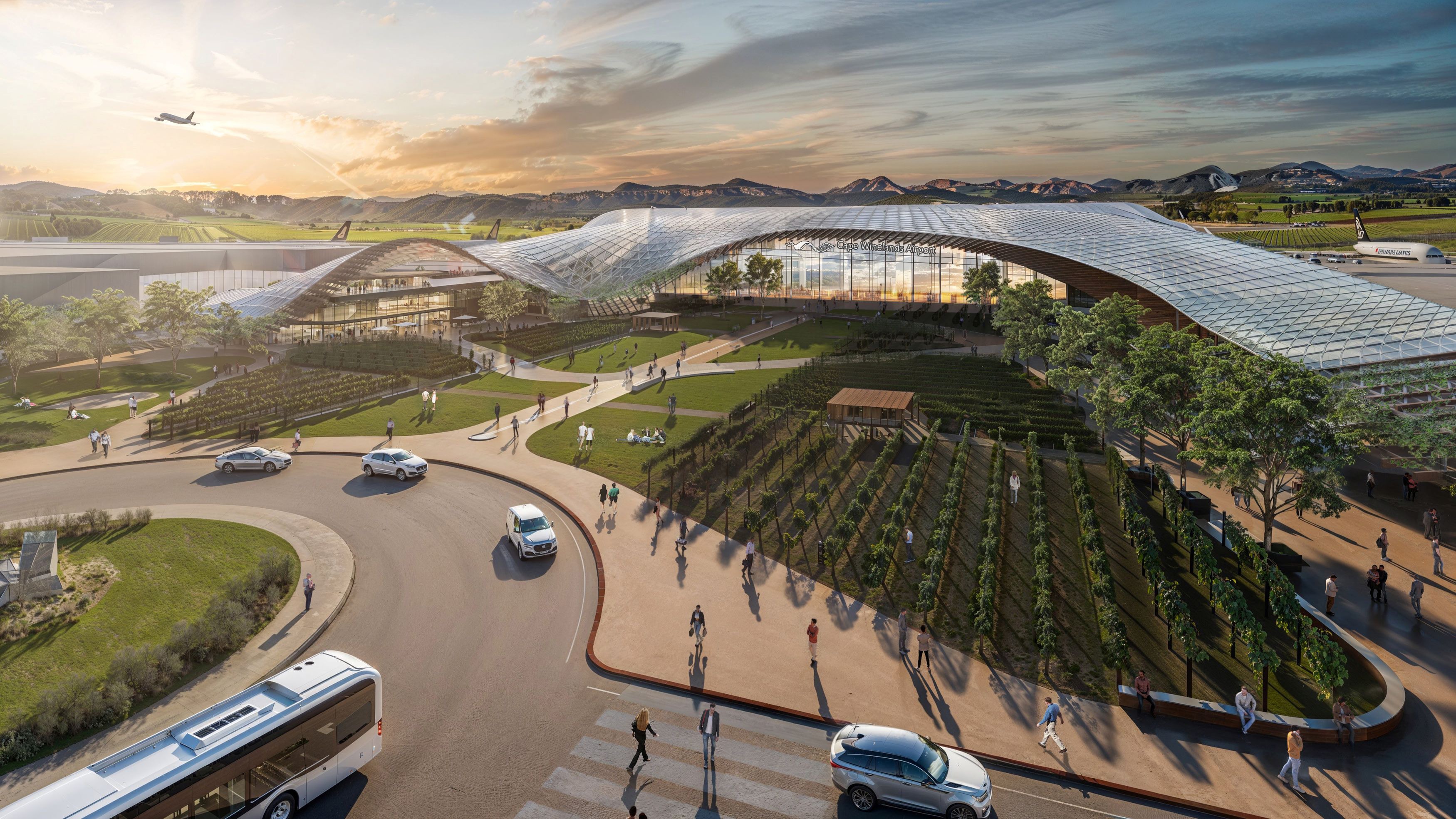 Artist's impression of the proposed Cape Winelands Airport by Boogertman + Partners. (Photo: Cape Winelands Airport / Supplied)