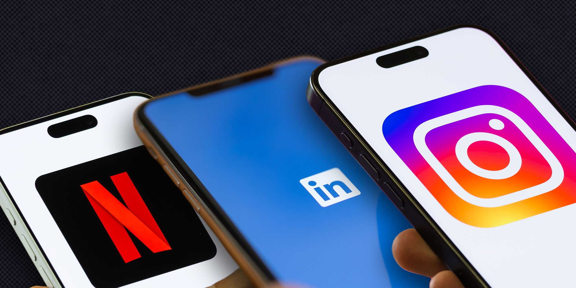 Illustrative Image: The Netflix logo. (Photo: Cheng Xin / Getty Images) | A close-up shows an application 'Linkedin' on a smart phone. A(EPA / HAYOUNG JEON) | Logo of Instagram.(Photo: Cheng Xin / Getty Images) | (By Daniella Lee Ming Yesca) 