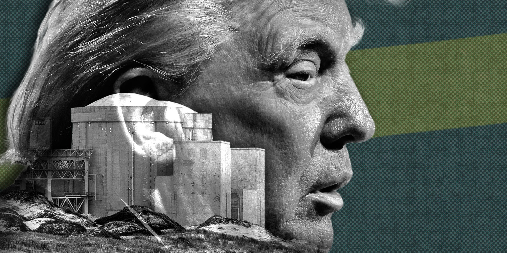 Illustrative Image: US President Donald Trump. (Photo: Chip Somodevilla / Getty Images) | The Koeberg Nuclear Power Station. (Photo: Dwayne Senior / Bloomberg via Getty Images) | (By Daniella Lee Ming Yesca) 