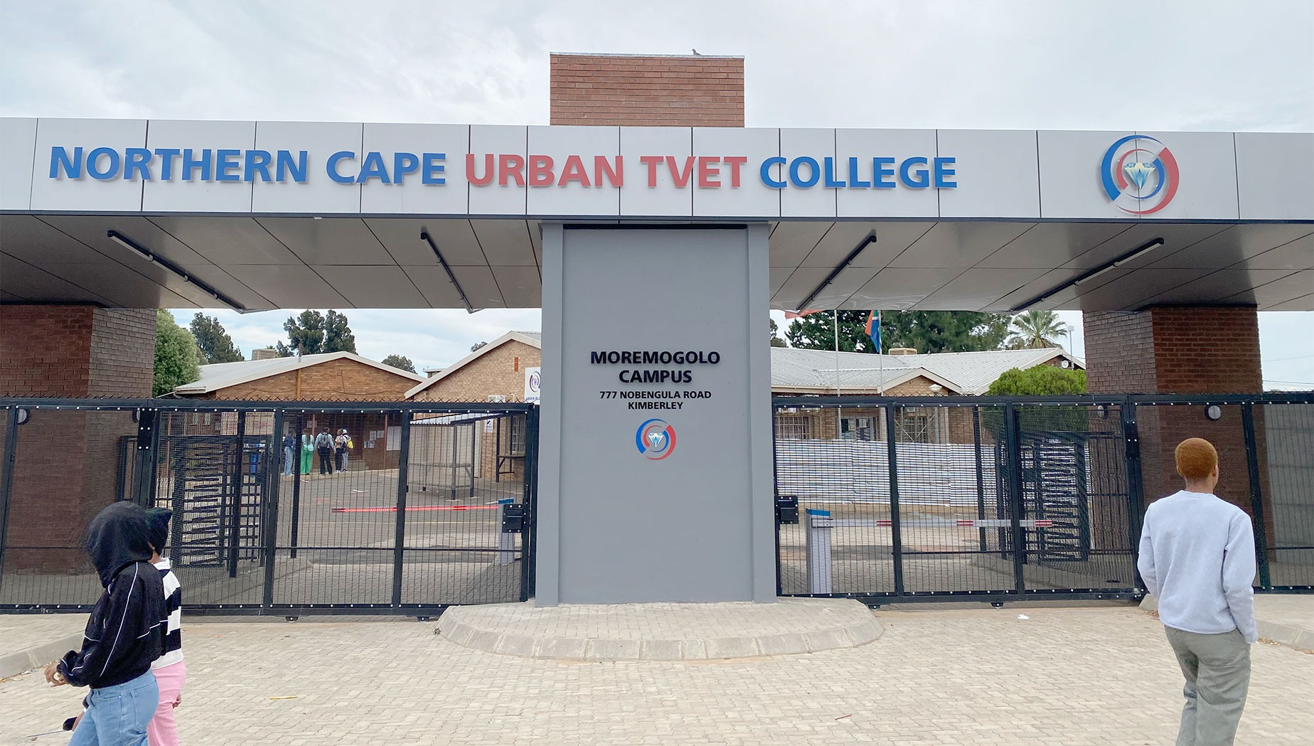 Costly gates at the Northern Cape TVET Urban College, which have yet to be opened. (Photo: Siyabonga Goni)