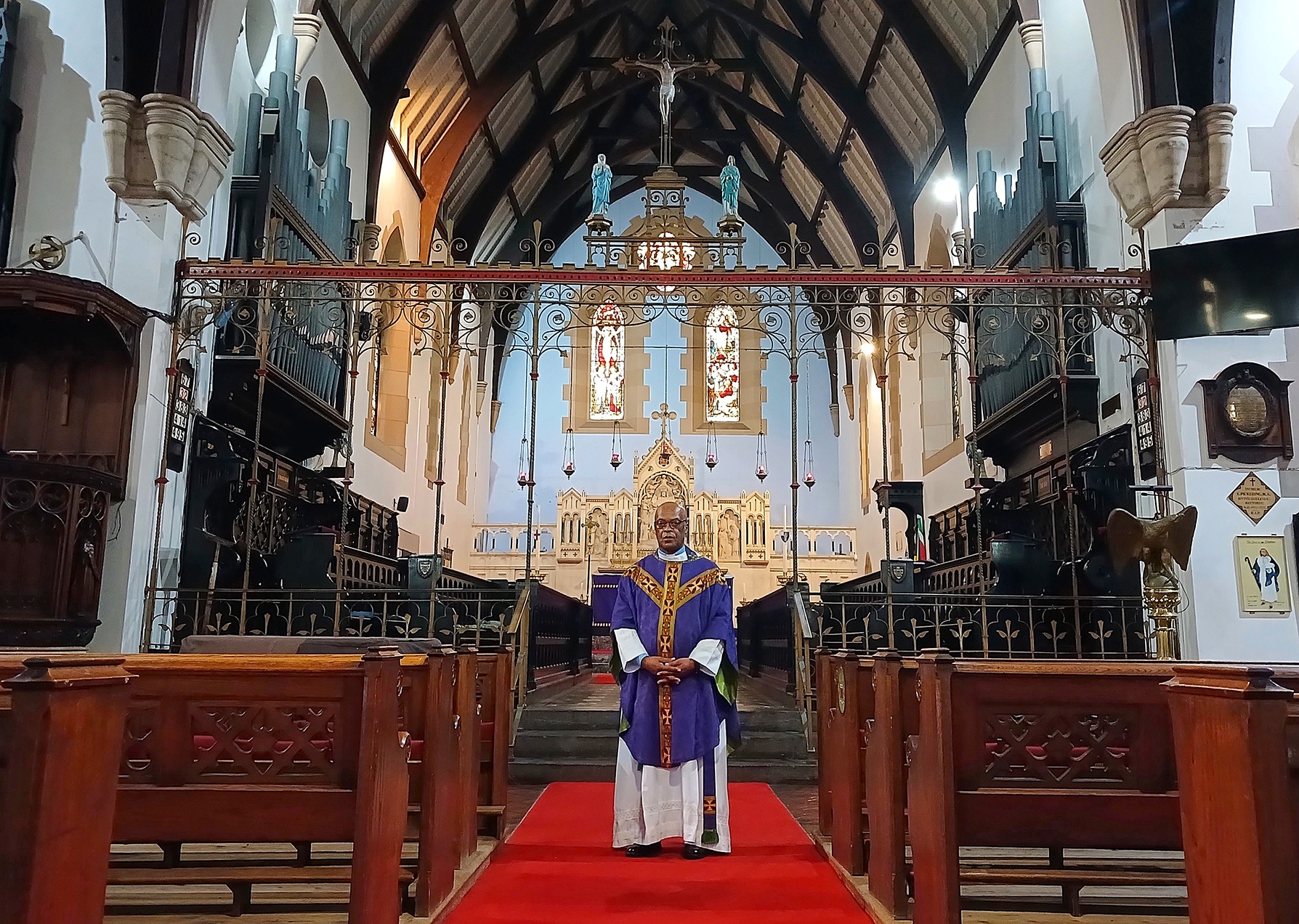 Canon Fumi Kula, the priest of St Mary's Cathedral, said there was no greater honour than leading this historic church in Gqeberha as it celebrated its 200th anniversary last year. (Photo: Riaan Marais)