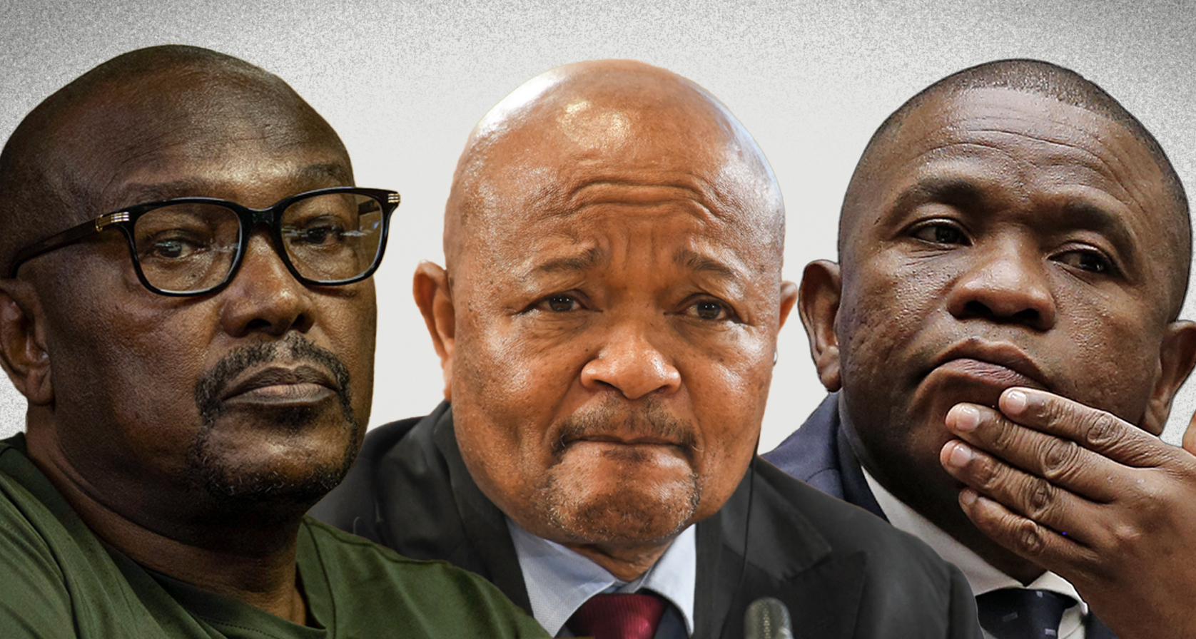 Illustrative image | Katiso “KT” Molefe. (Photo: Gallo Images / News24 / Rosetta Msimango) | Suspended Police Minister Senzo Mchunu. (Photo: Gallo Images / Frennie Shivambu) | Lieutenant General Nhlanhla Mkhwanazi. (Photo: Phando Jikelo / RSA Parliament) 