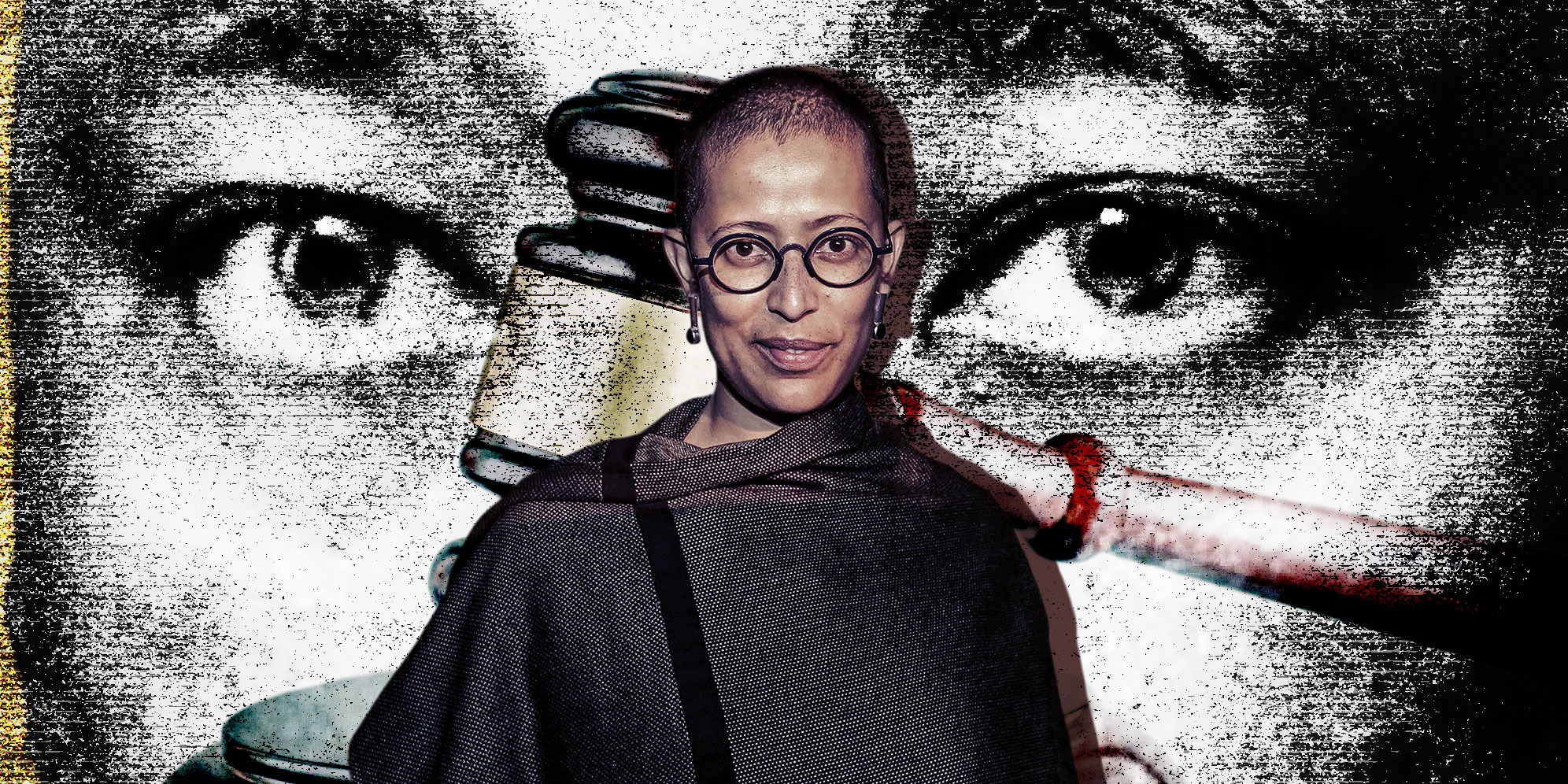 Illustrative Image: Gabrielle Goliath.  (Photo: Mark Wessels / National Arts Festival) | Gavel. (Photo: iStock) | Gayton McKenzie. (Photo: OJ Koloti / Gallo Images) | (By Daniella Lee Ming Yesca) 