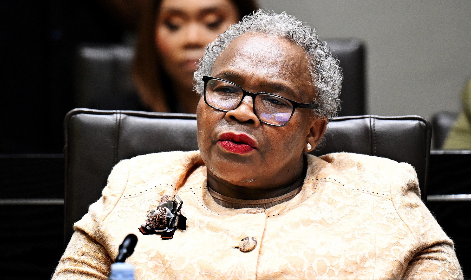 Minister Sisisi Tolashe appears before the Portfolio Committee on Social Development on Wednesday. (Photo: Phando Jikelo / RSA Parliament)