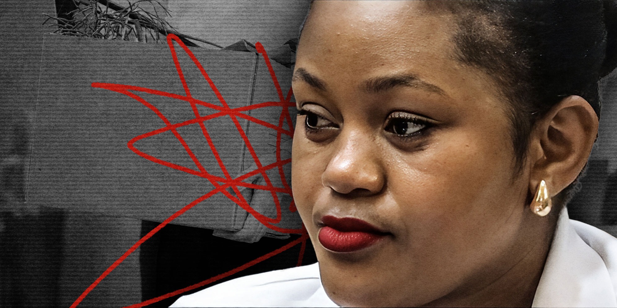 Illustrative Image: Lesedi Mabiletja. (Photo: Supplied) | Resignation box. (Photo: iStock) | (By Daniella Lee Ming Yesca) 