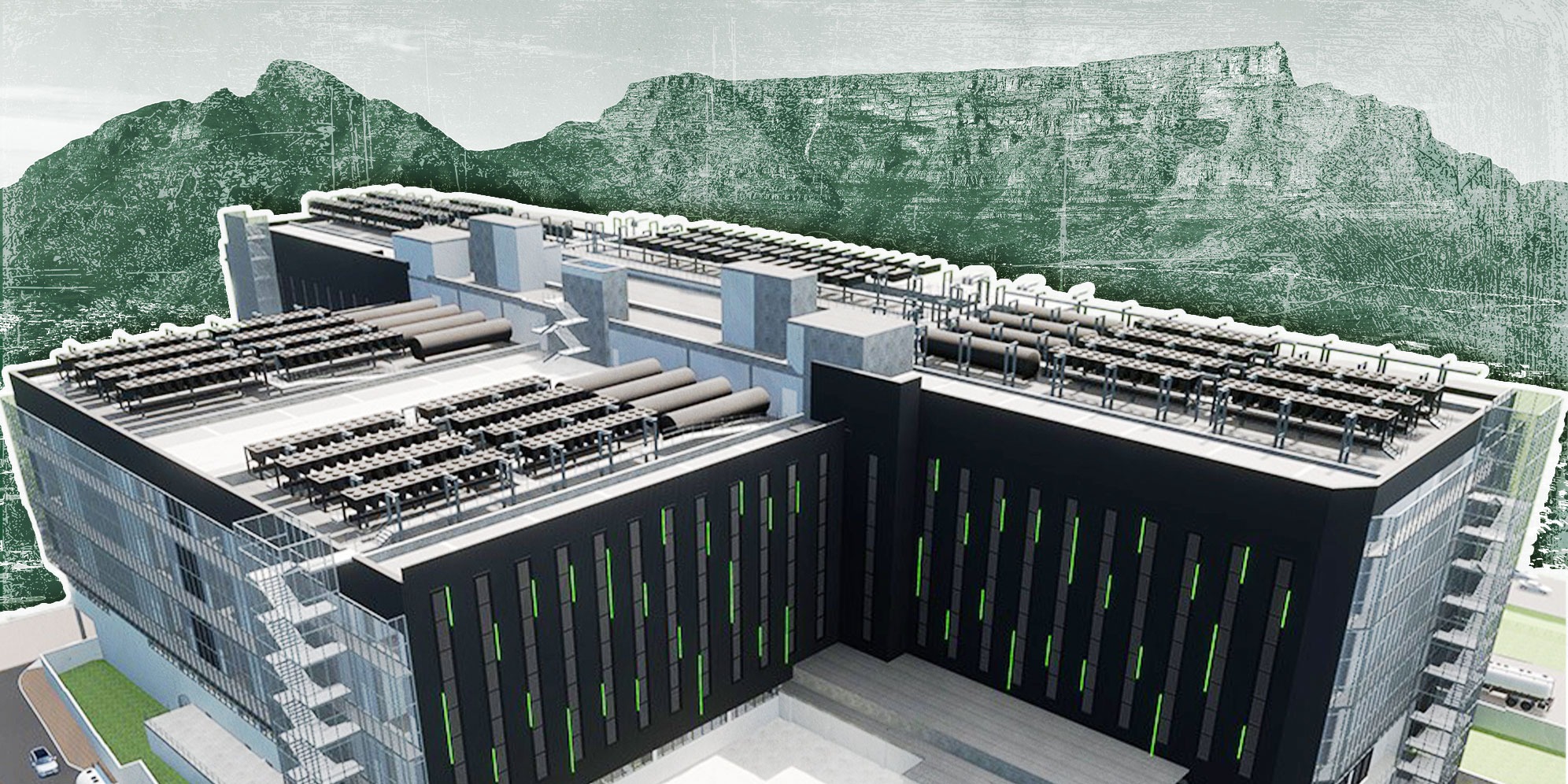 Illustrative image: Table Mountain. (Photo: Francois Nel / Gallo Images) | Impression of Teraco data centre in Johannesburg. (Image: supplied) | (By Daniella Lee Ming Yesca) 