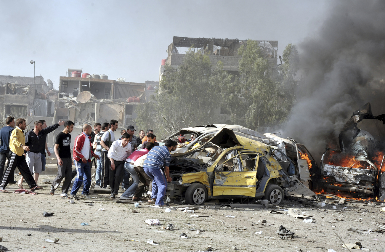 Syria suicide bombers kill 55, ceasefire in tatters