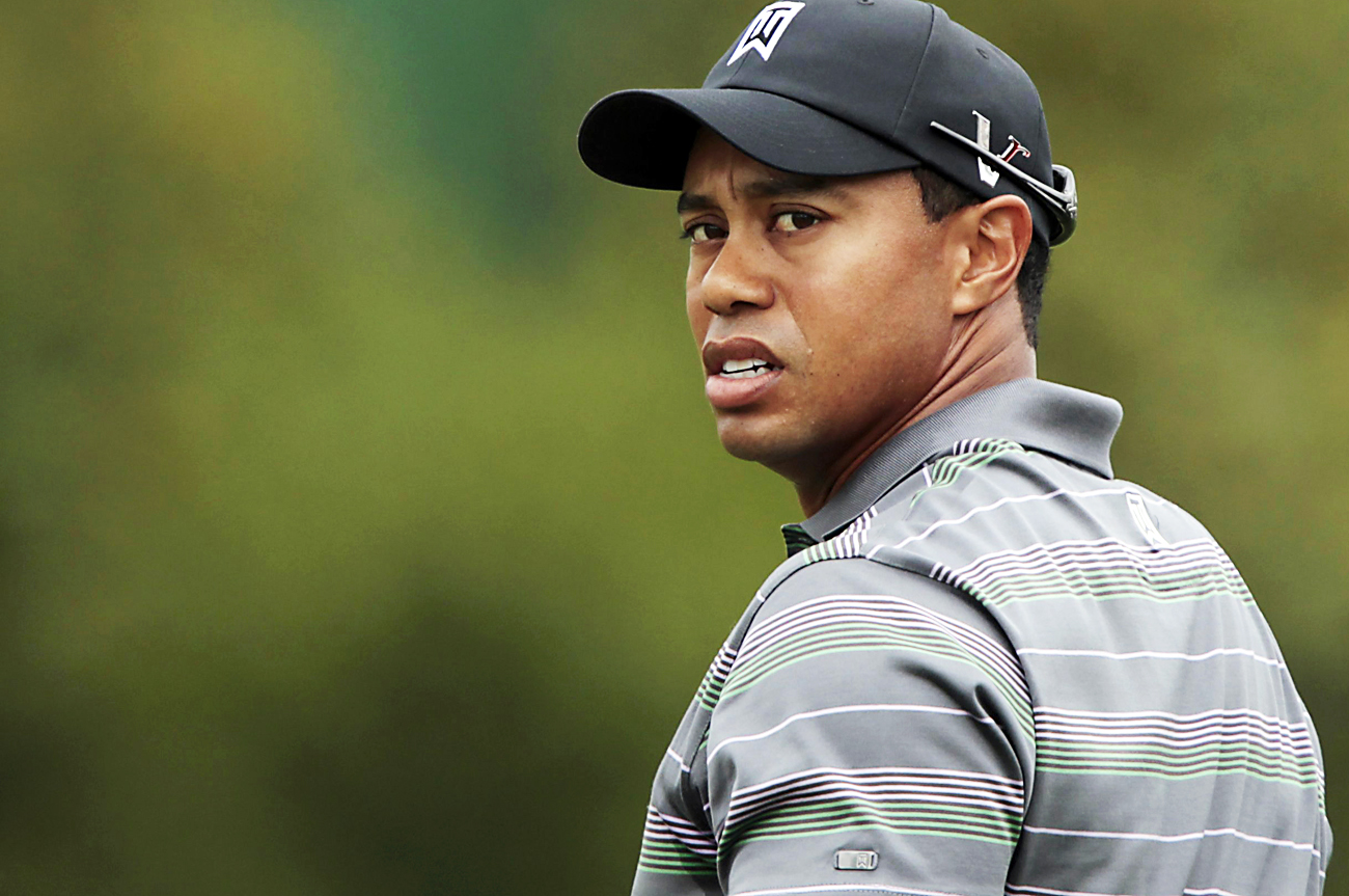 09 April: Tiger plays like nothin’ ever happened to beautiful wife and beautiful car