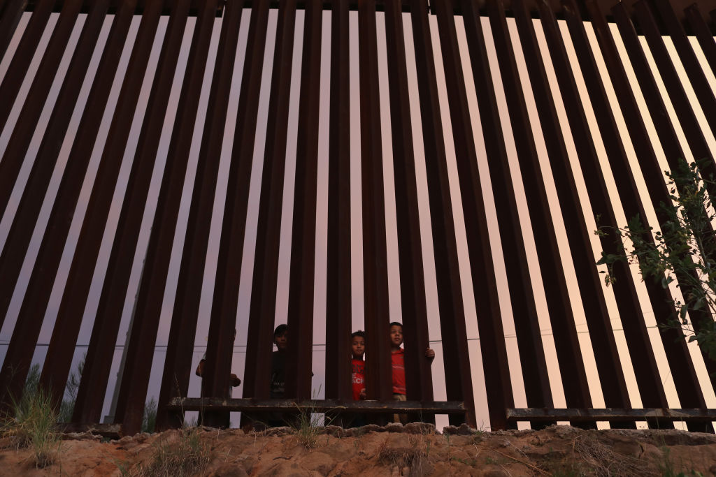 Night Fall On US-Mexico Border