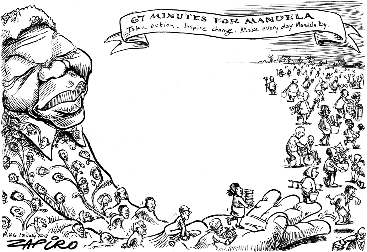 Take Action. Inspire Change. Make every day Mandela Day. (M&G, 18 July 2013)