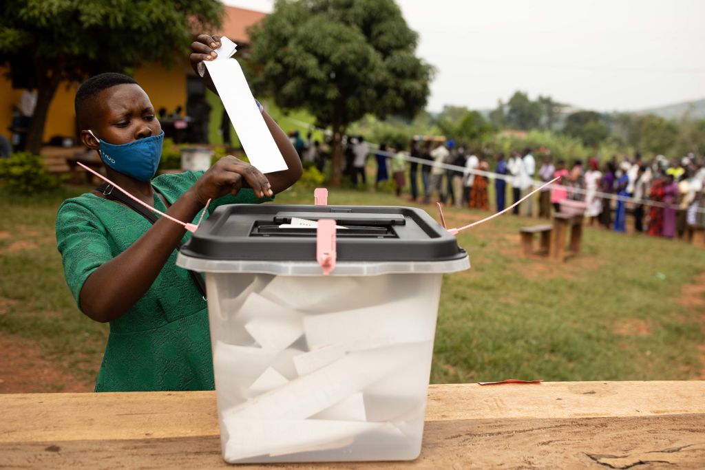 Voters Go To The Polls In The Ugandan Presidential Elections