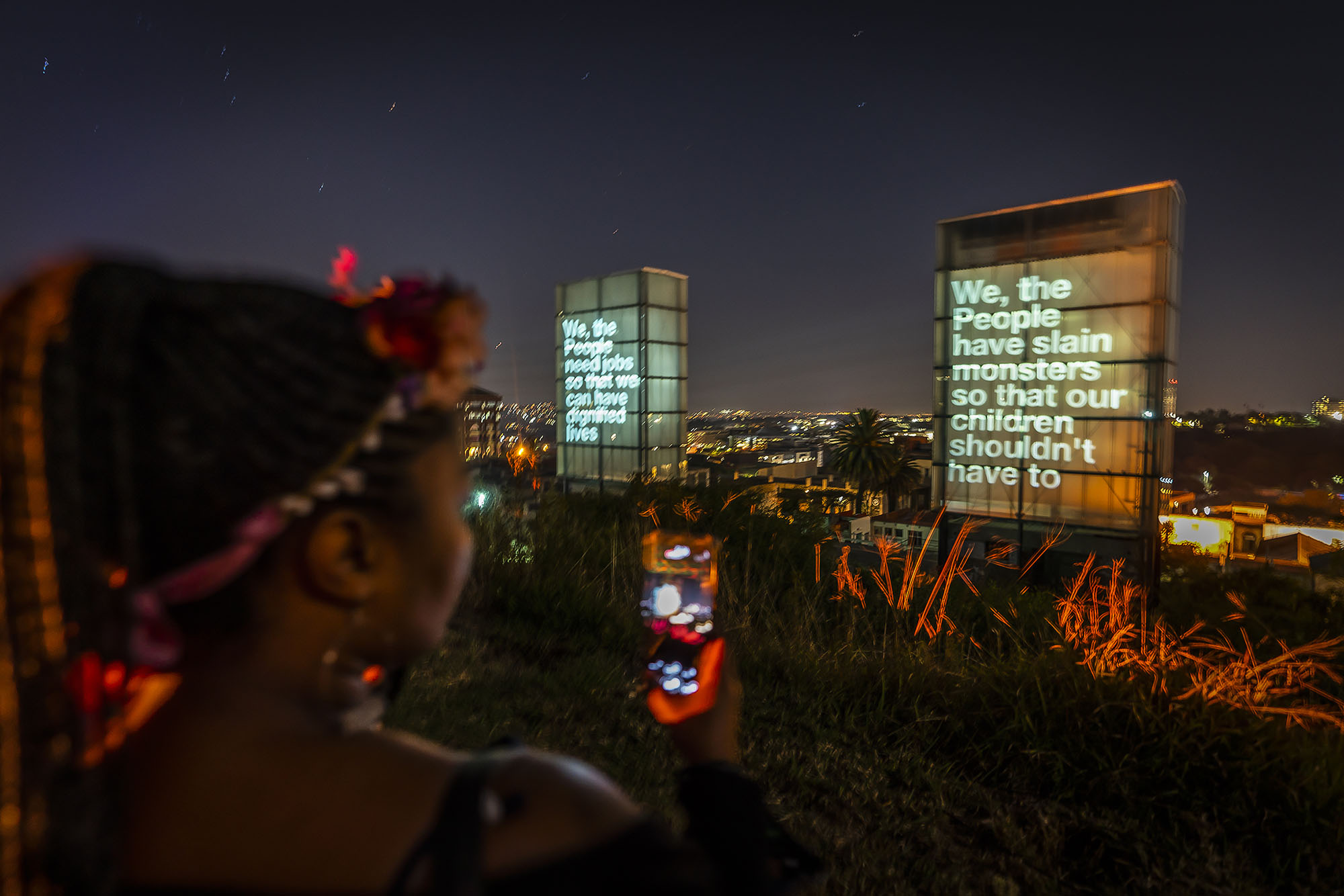 Citizens deliver Freedom Day messages at Johannesburg's Constitution Square