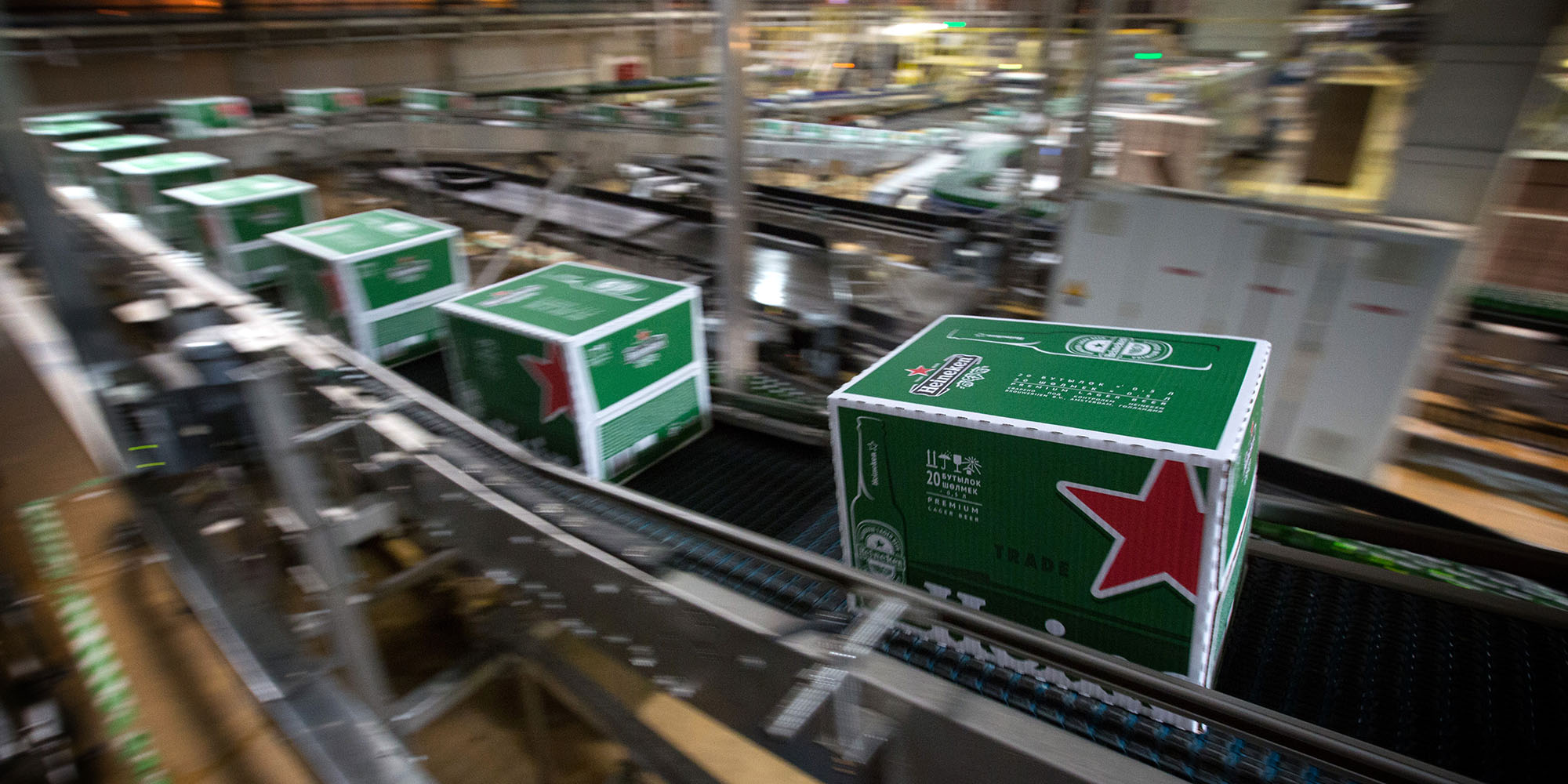Beer Production And Bottling At A Heineken NV Brewery